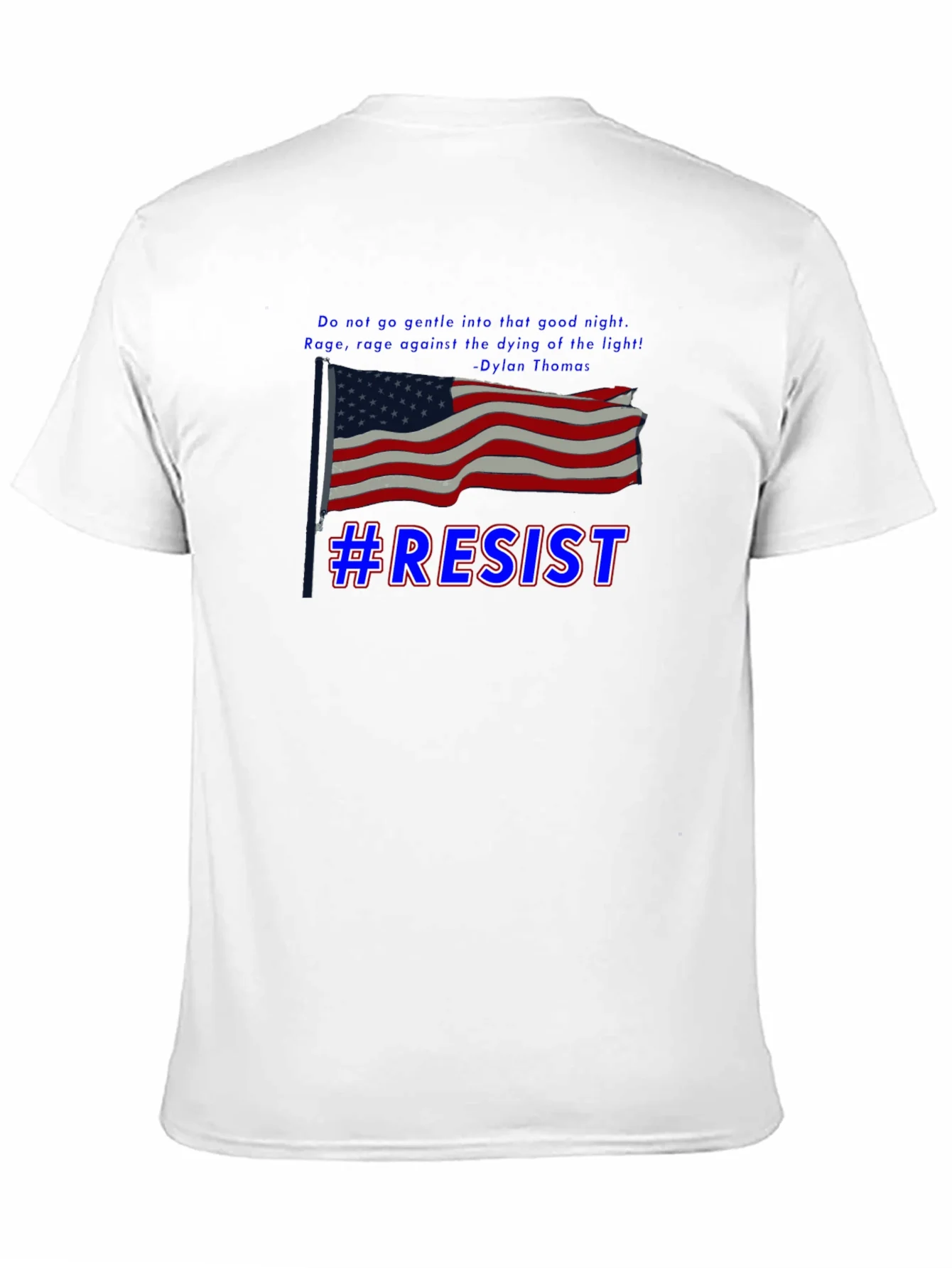 Camiseta Negra #Resist con Bandera Americana