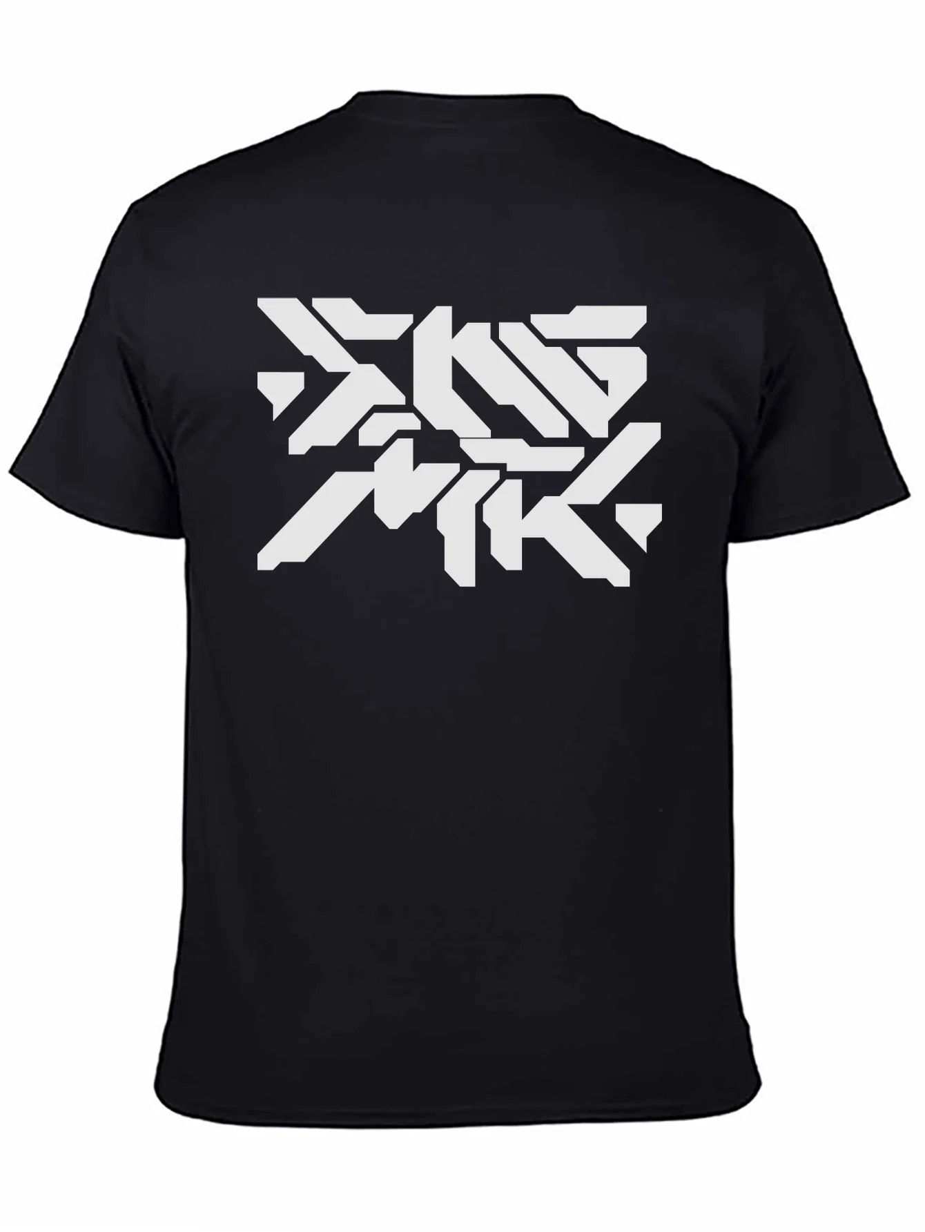 Rebbecca Futuristic Graphic Print Black T-Shirt