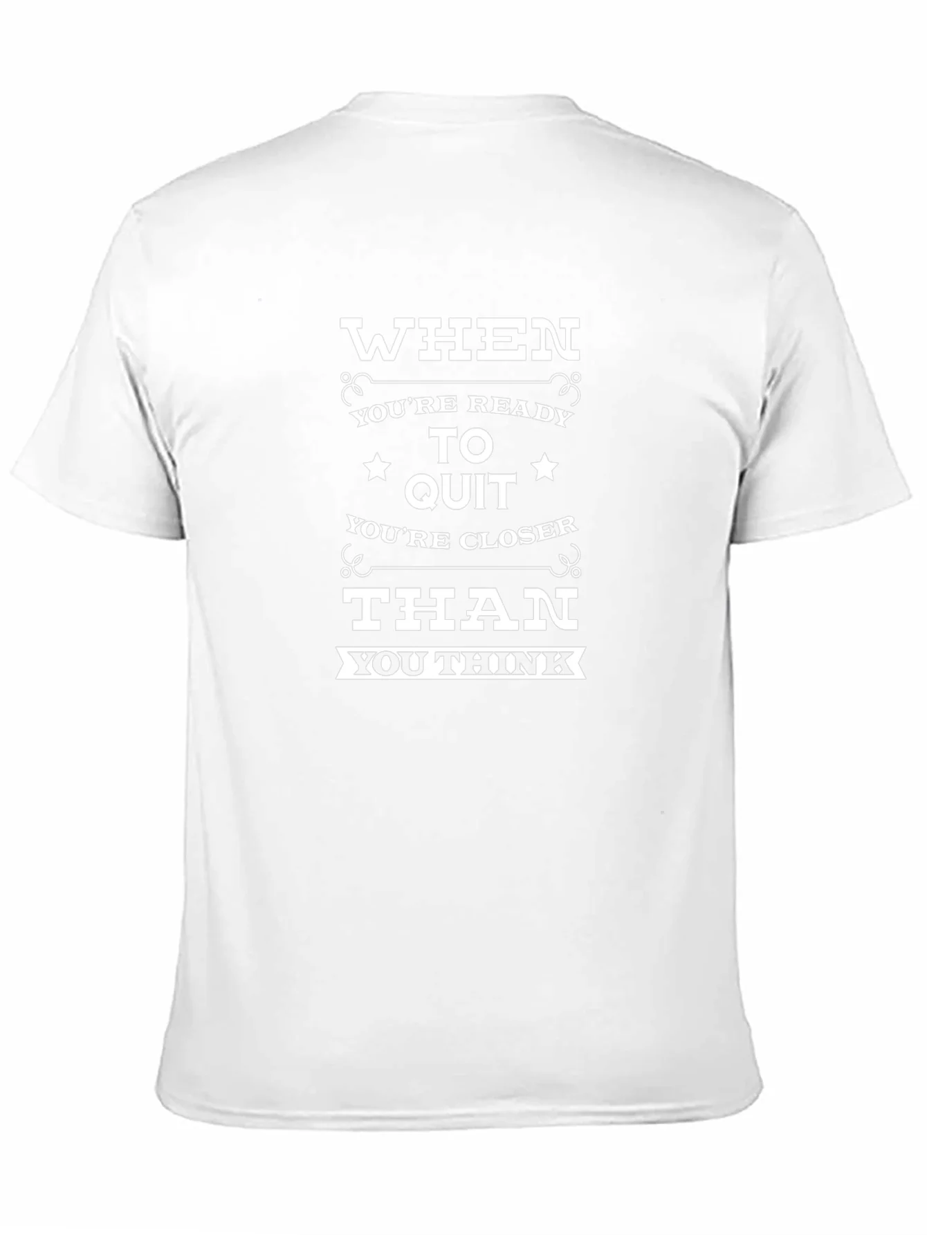 Rebbecca Motivational T-Shirt: Dont Quit! Black Crew Neck Tee