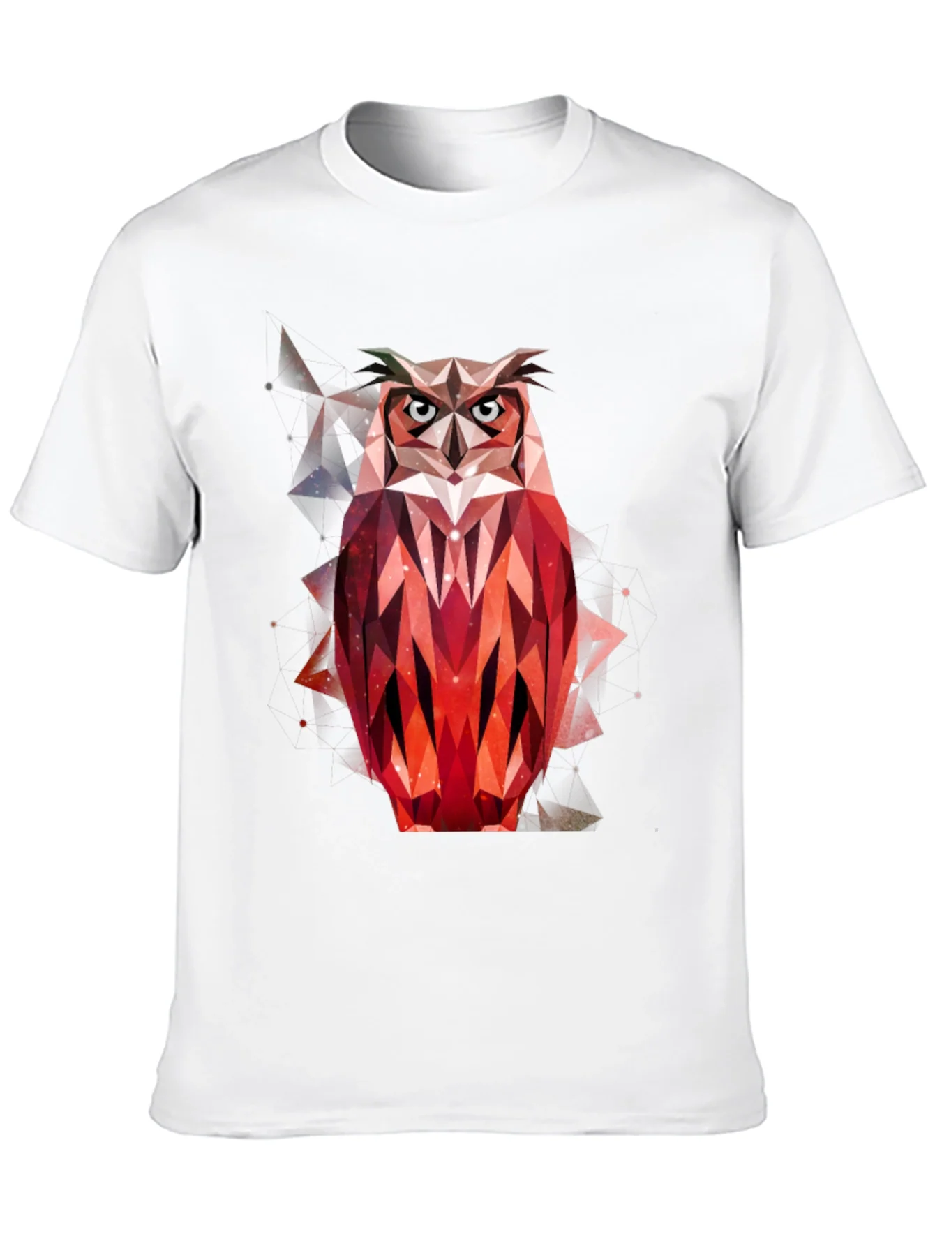 Rebbecca Geometric Owl Graphic T-Shirt - Mens Black Tee