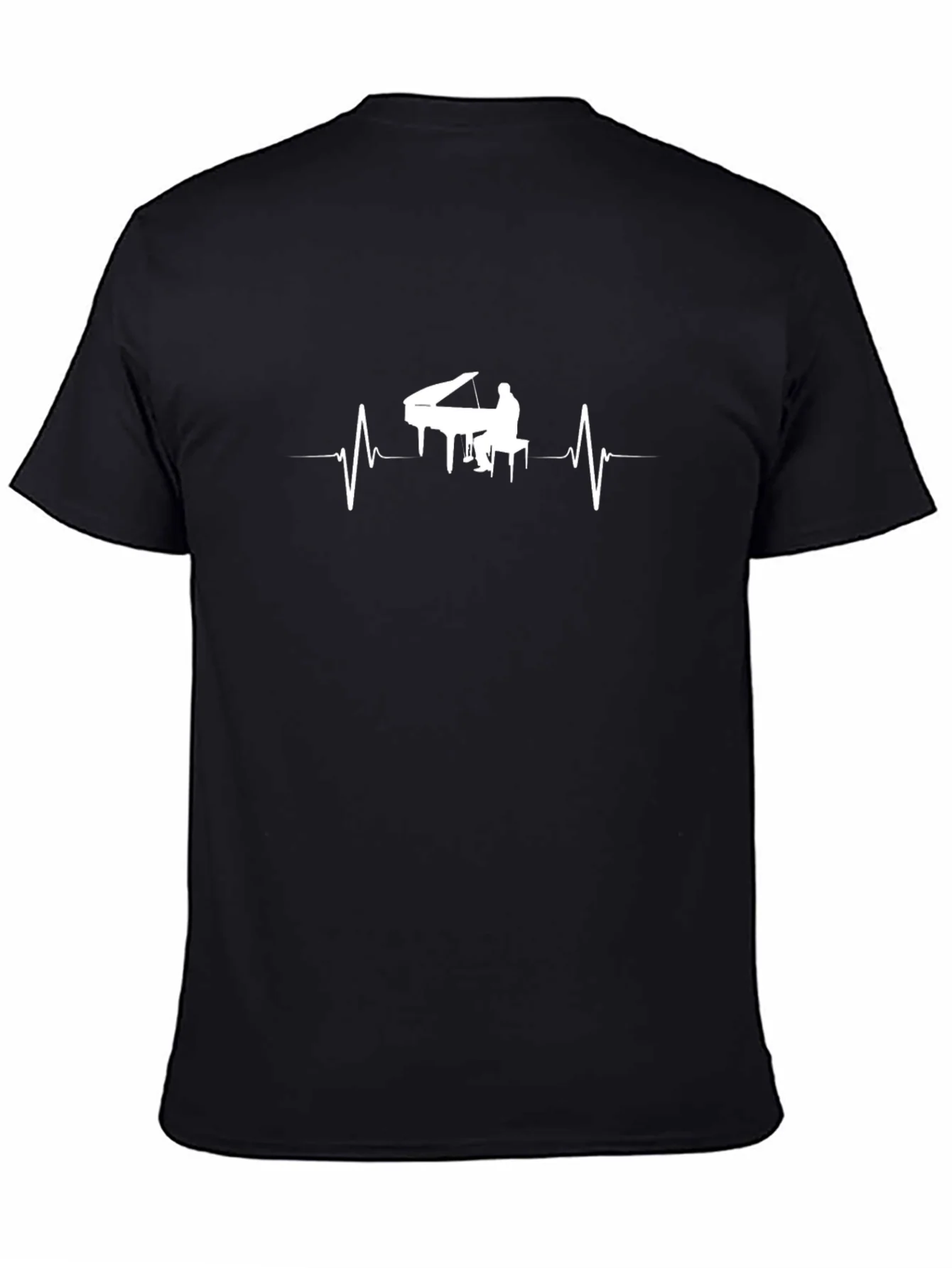 Rebbecca Piano Heartbeat Graphic Tee - Musicians Gift