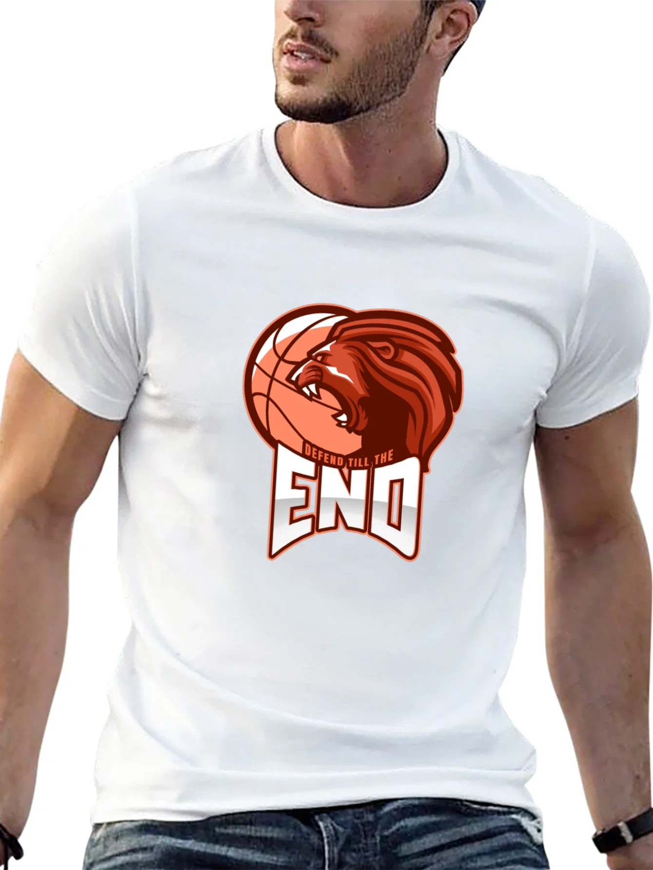 Rebbecca Defend Till the End Lion Basketball Graphic Tee