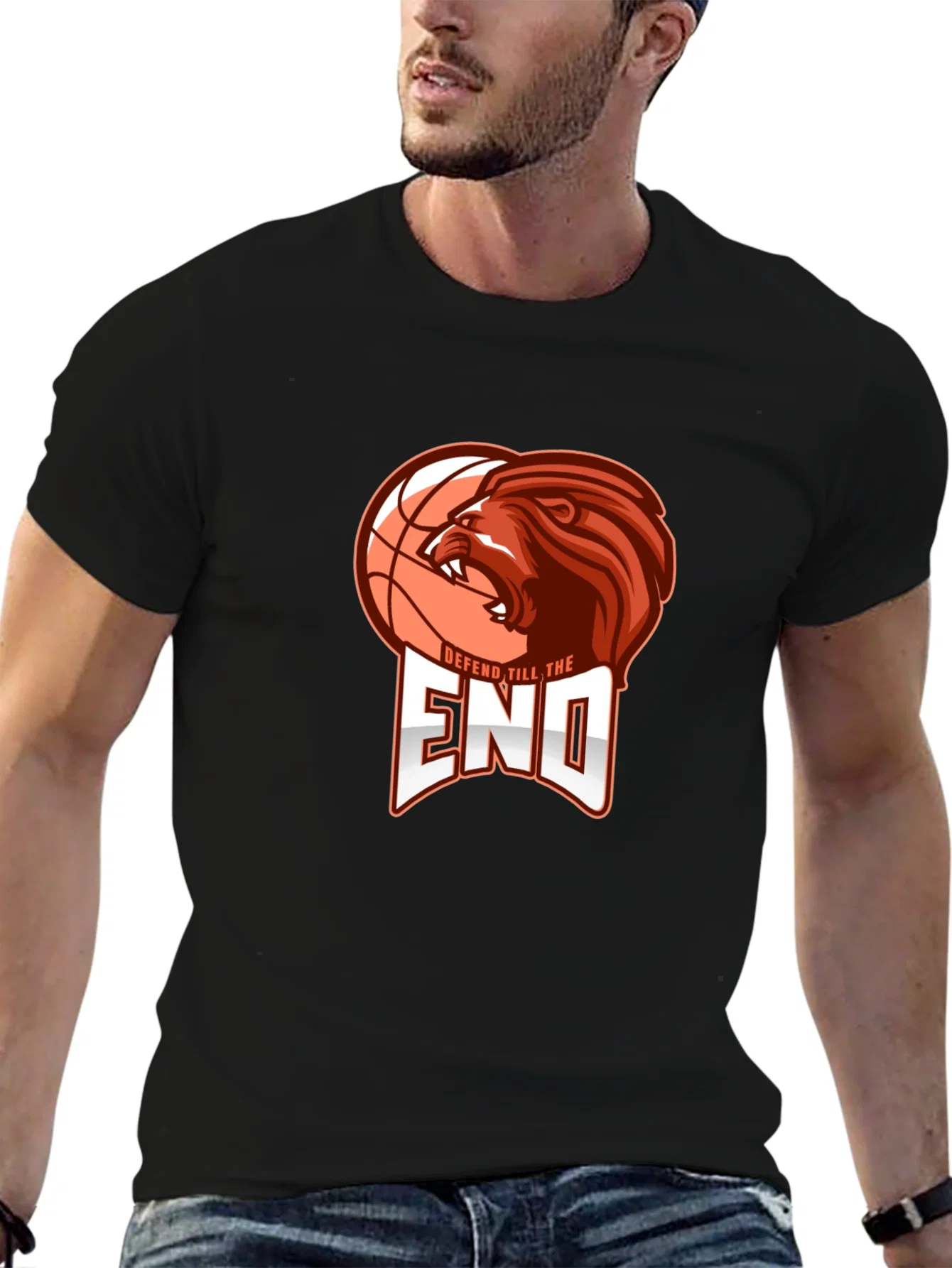 Rebbecca Defend Till the End Lion Basketball Graphic Tee