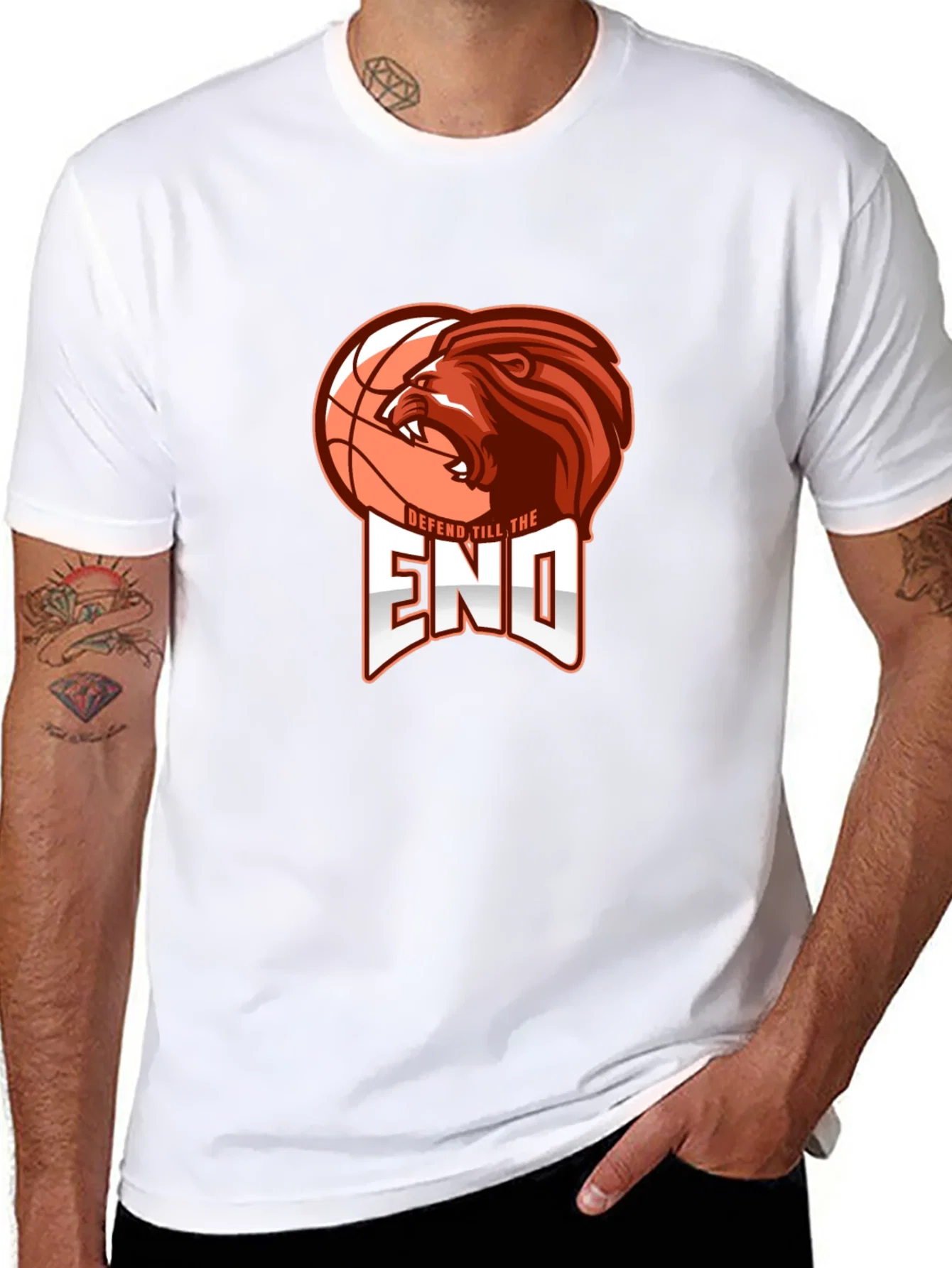 Rebbecca Defend Till the End Lion Basketball Graphic Tee