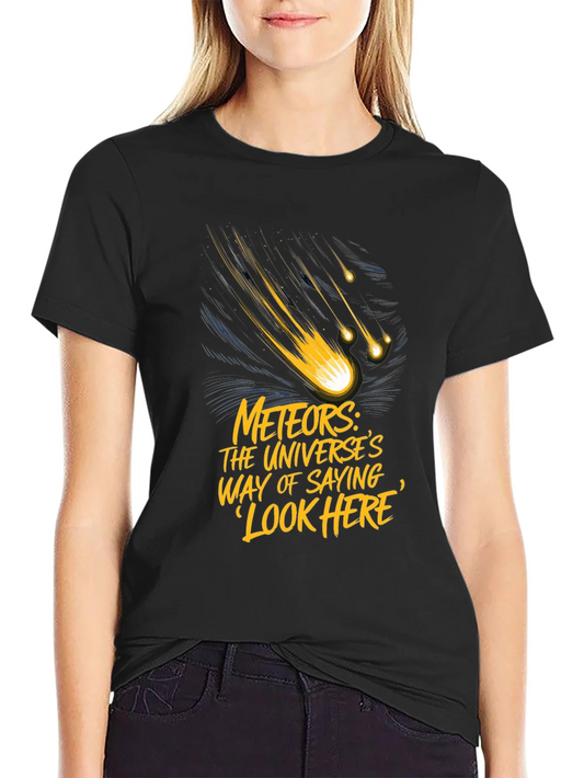 Rebbecca Meteor Graphic T-Shirt - Universe Humor Tee