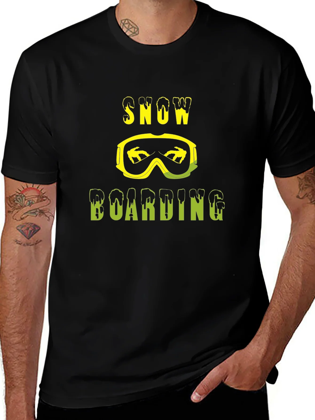 Rebbecca Snowboarding Graphic T-Shirt - Black