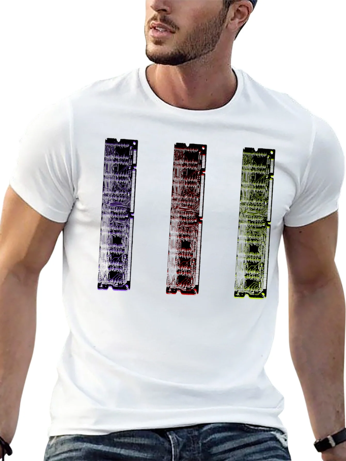 Rebbecca Geometric Circuit Board Mens Graphic T-Shirt