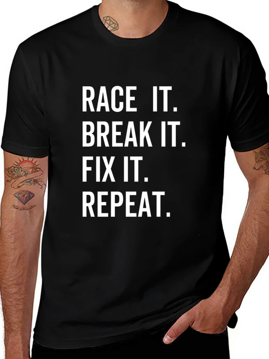 Rebbecca Race It Break It Fix It Repeat Black T-Shirt