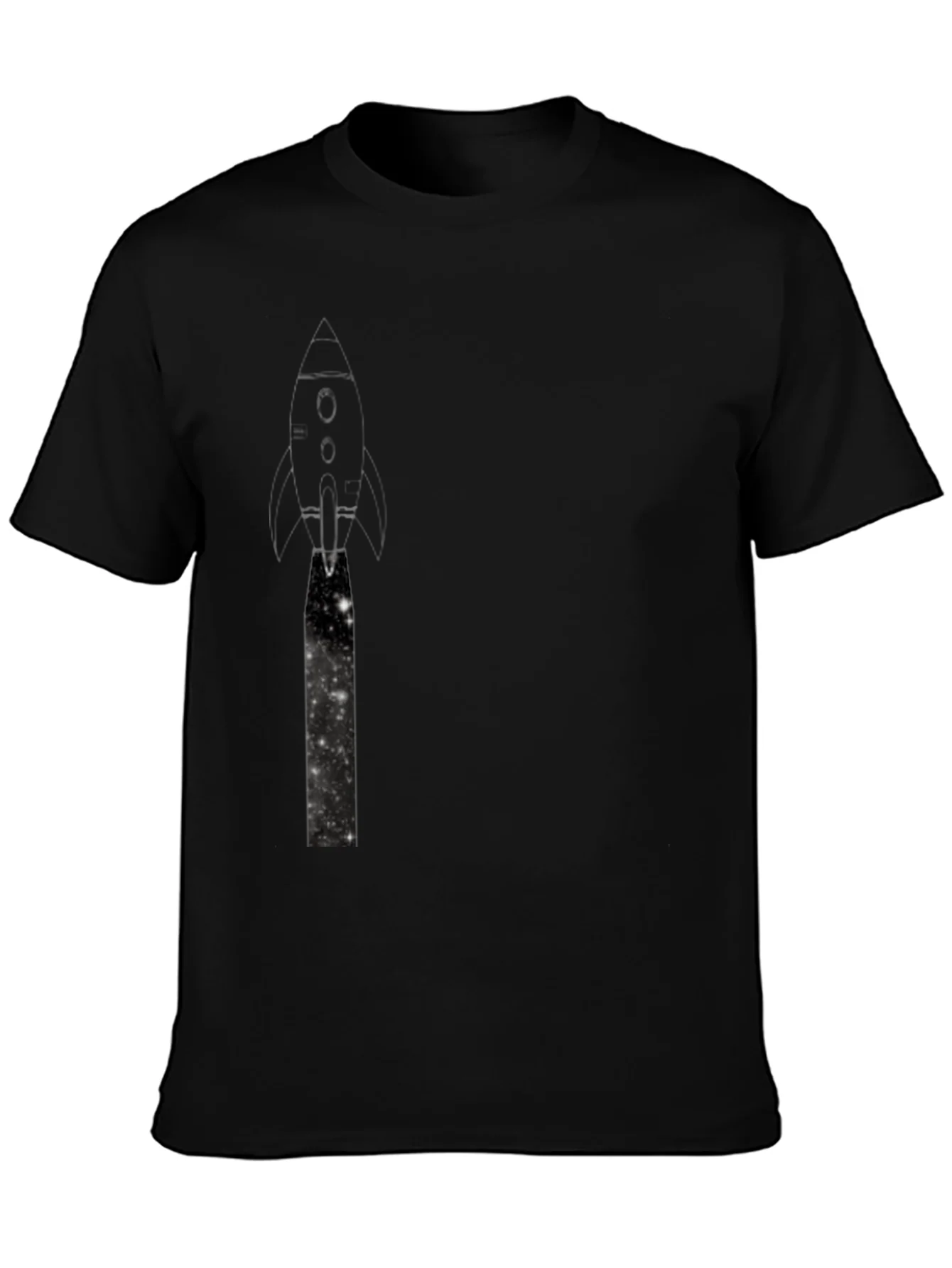 Rebbecca Rocket Launch Graphic Black T-Shirt