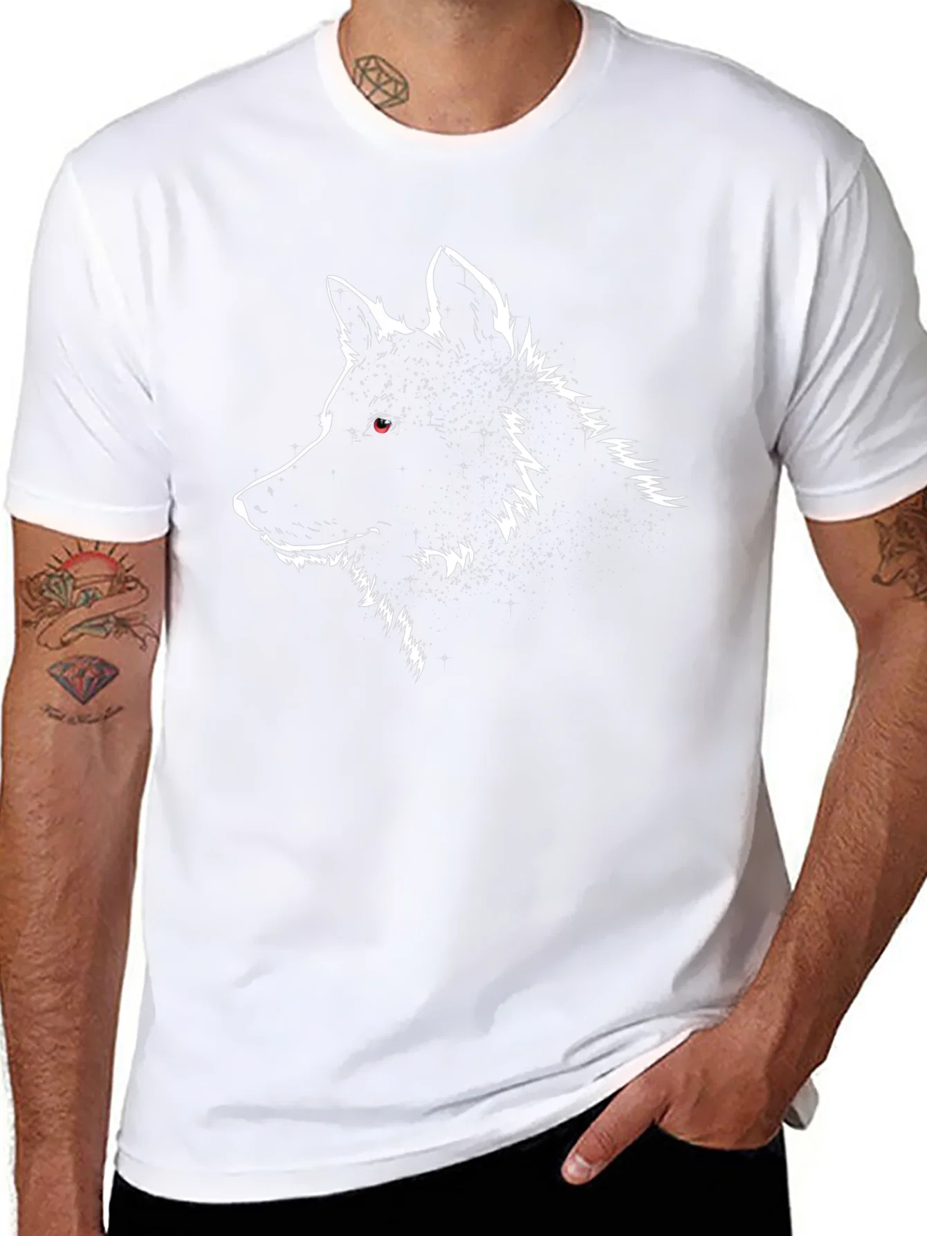 Rebbecca Wolf Graphic T-Shirt - Black Crew Neck Tee