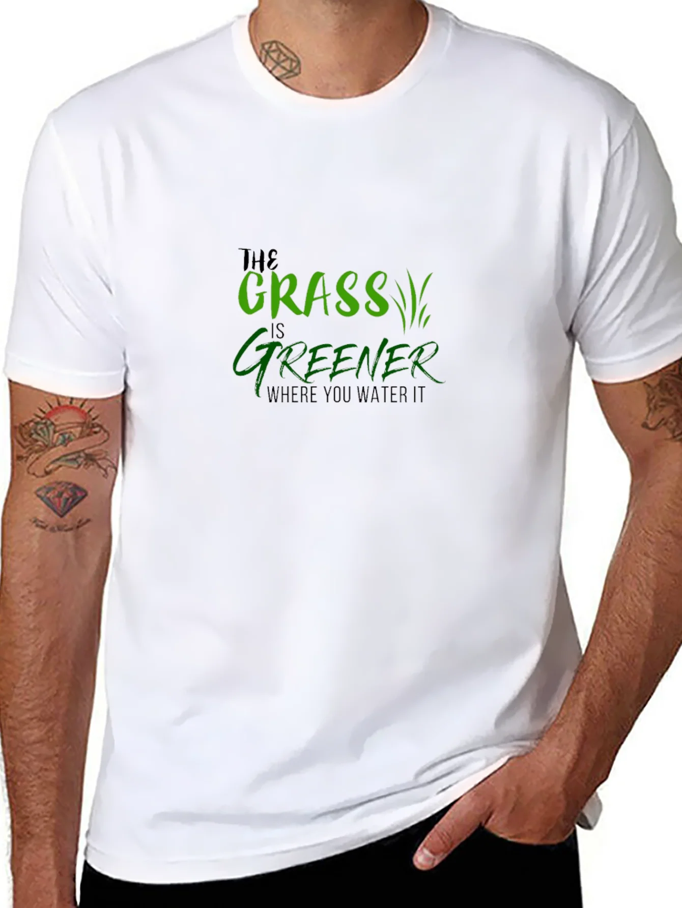 Camiseta Negra con Dise?o de Jardiner¨ªa Inspirador