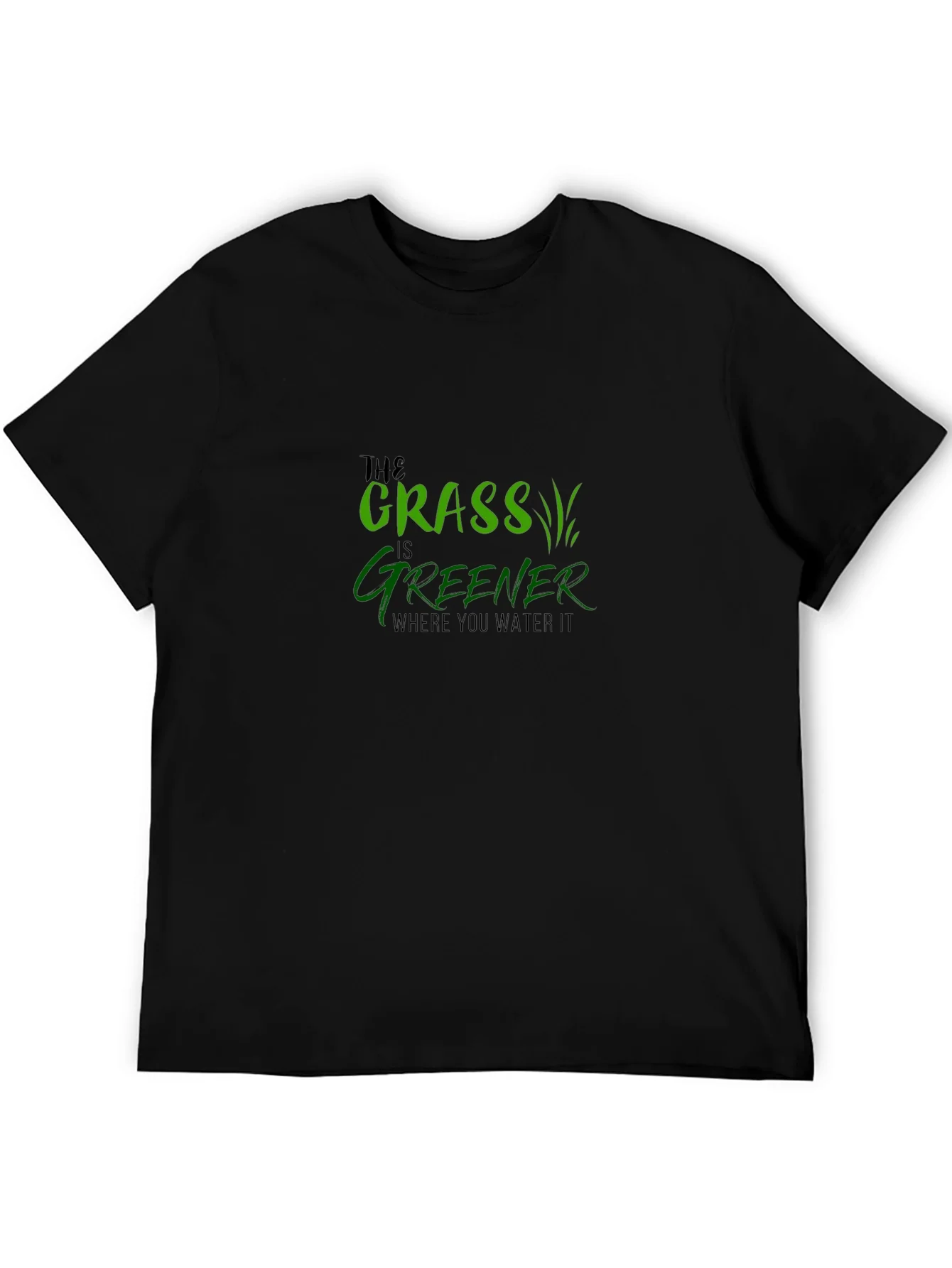 Camiseta Negra con Dise?o de Jardiner¨ªa Inspirador