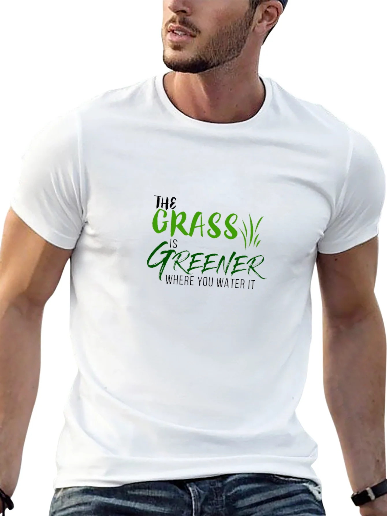Camiseta Negra con Dise?o de Jardiner¨ªa Inspirador