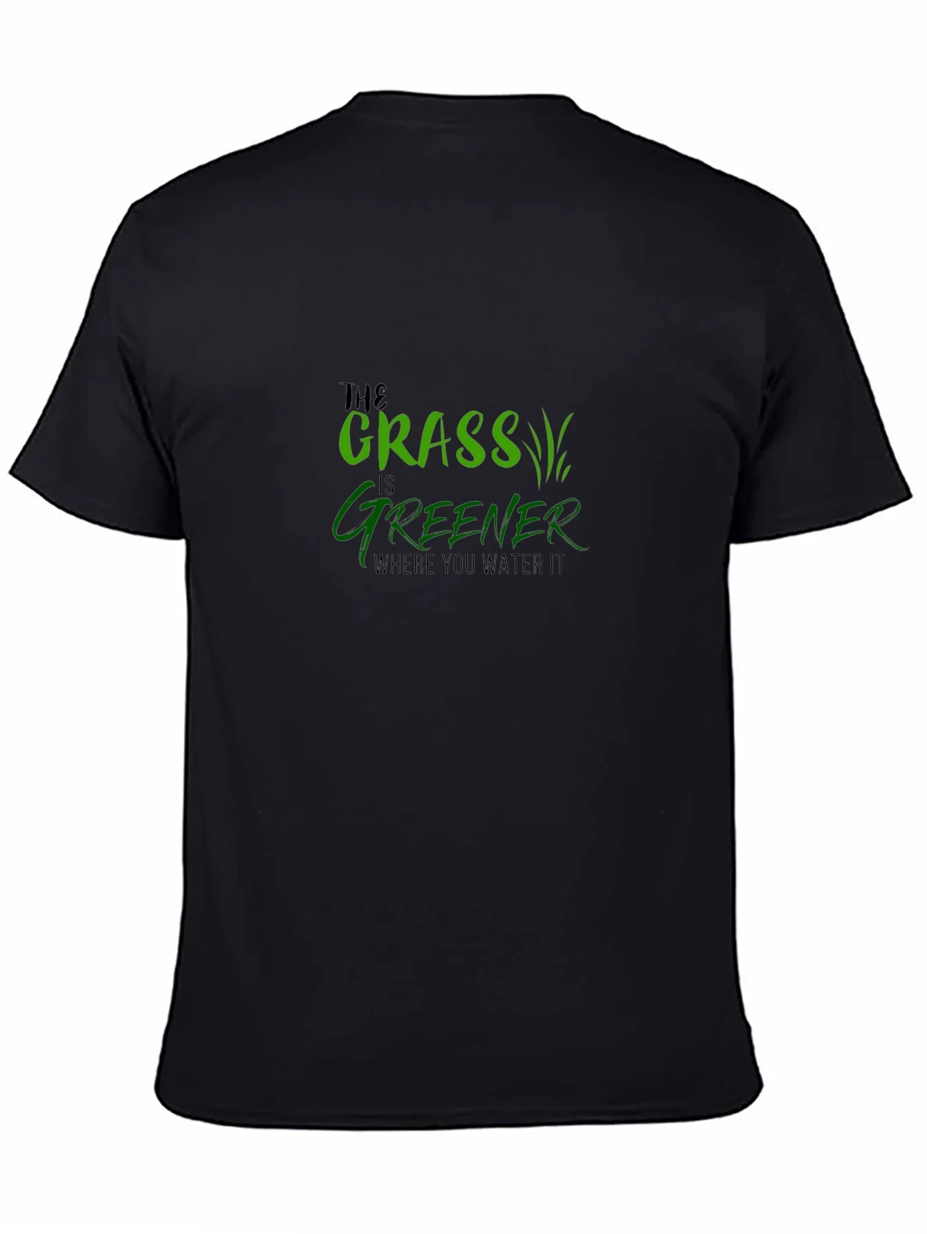 Camiseta Negra con Dise?o de Jardiner¨ªa Inspirador