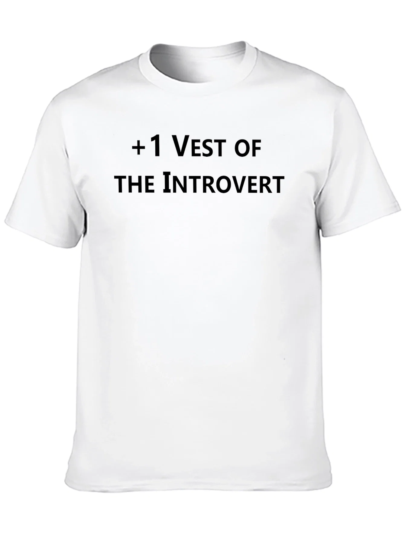 Rebbecca +1 Vest of The Introvert Black T-Shirt