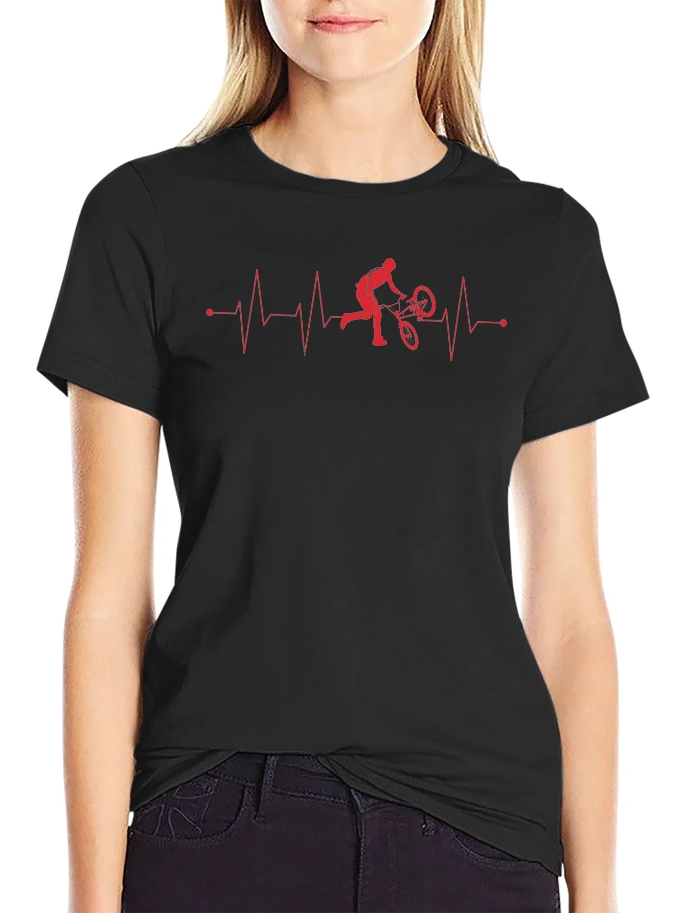 Rebbecca Mountain Bike Heartbeat Graphic Tee