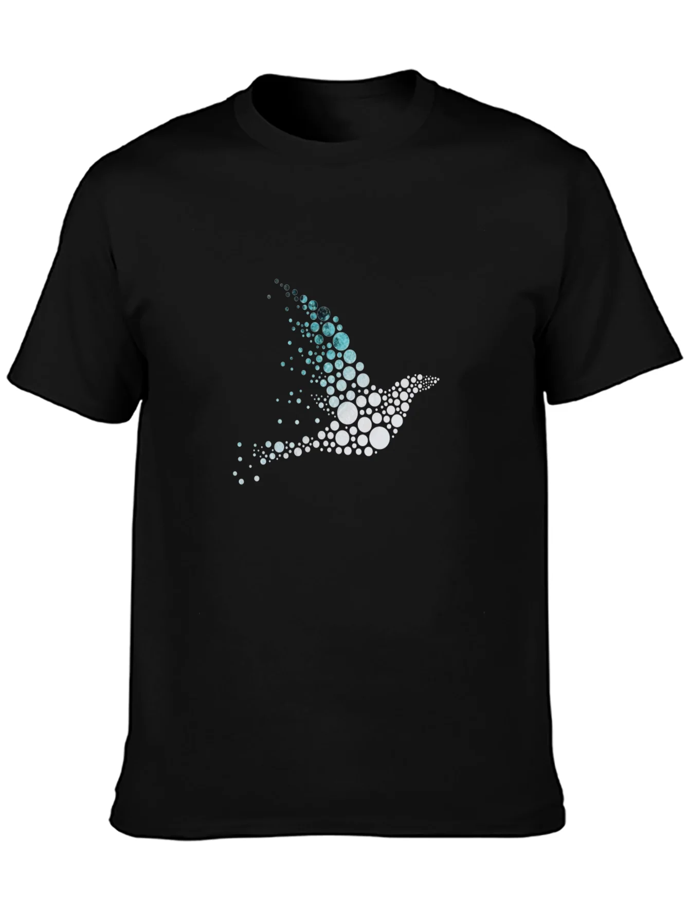 Rebbecca Abstract Bird Graphic Mens Black T-Shirt