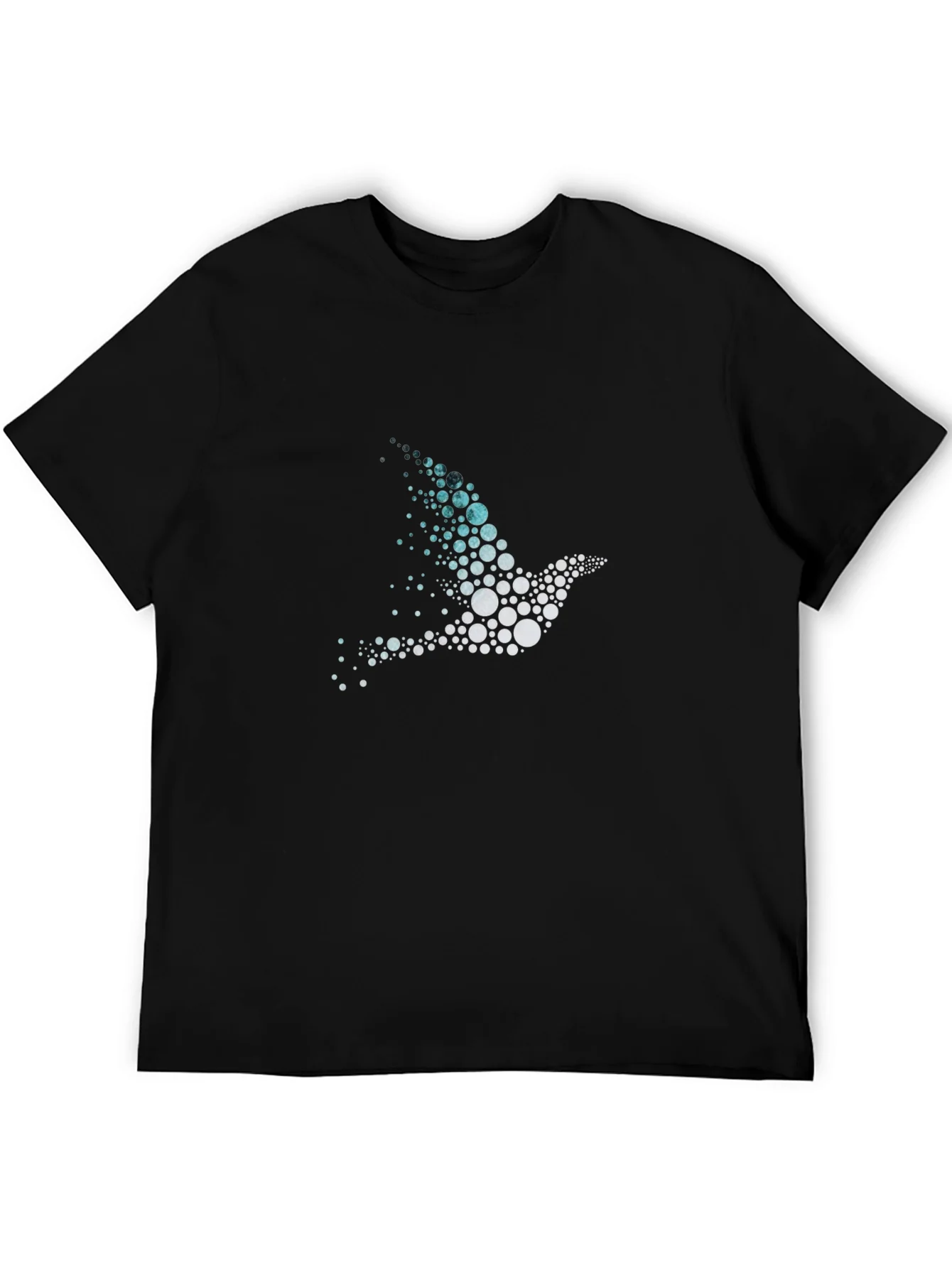 Rebbecca Abstract Bird Graphic Mens Black T-Shirt