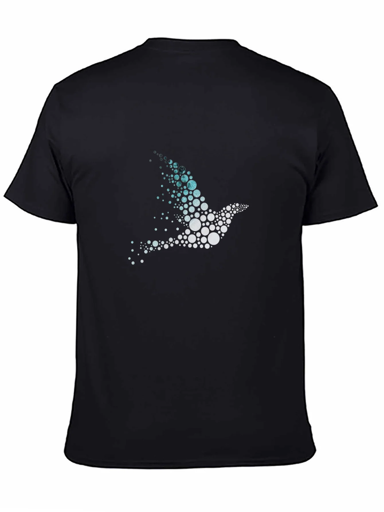 Rebbecca Abstract Bird Graphic Mens Black T-Shirt