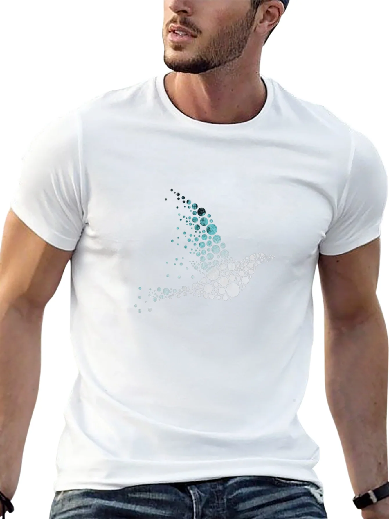 Rebbecca Abstract Bird Graphic Mens Black T-Shirt