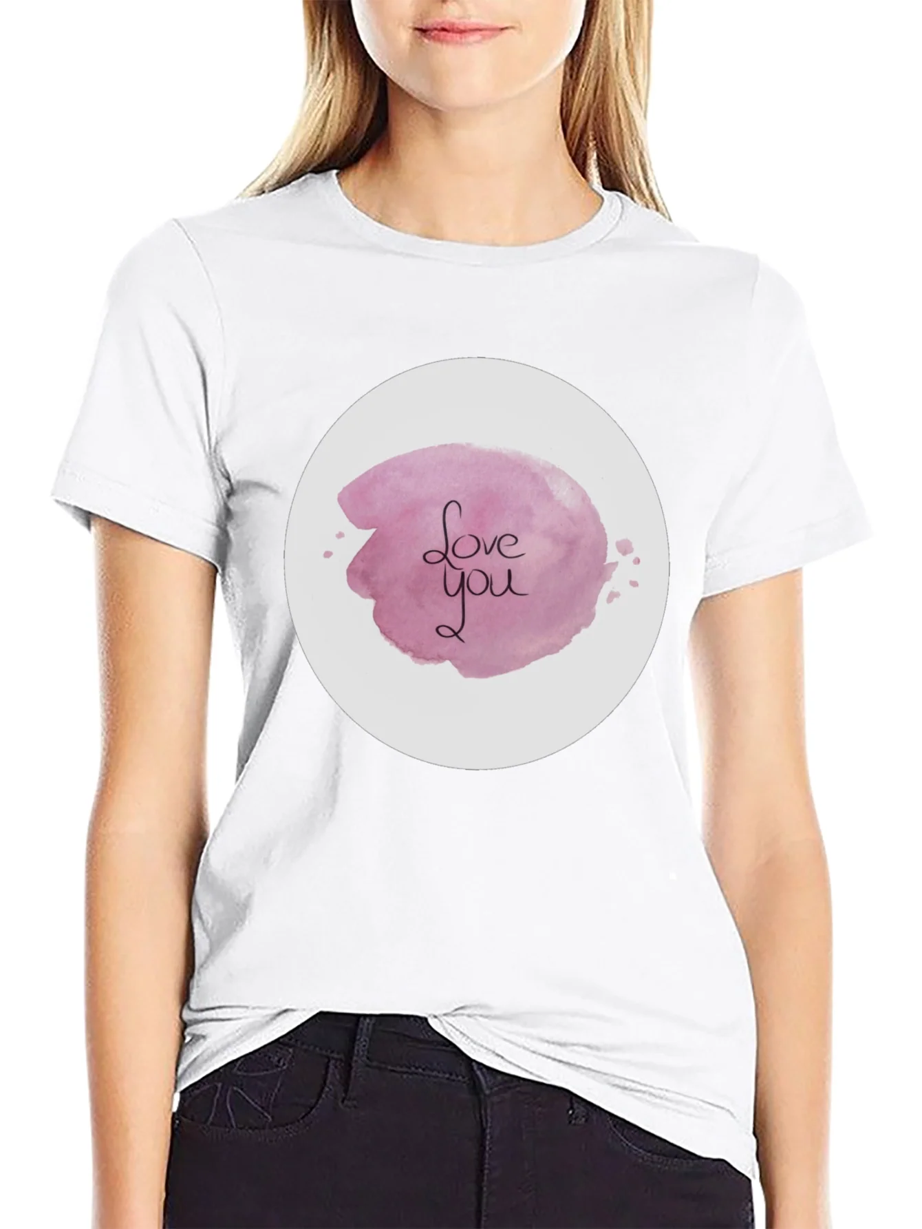 Camiseta Negra con Dise?o Love You