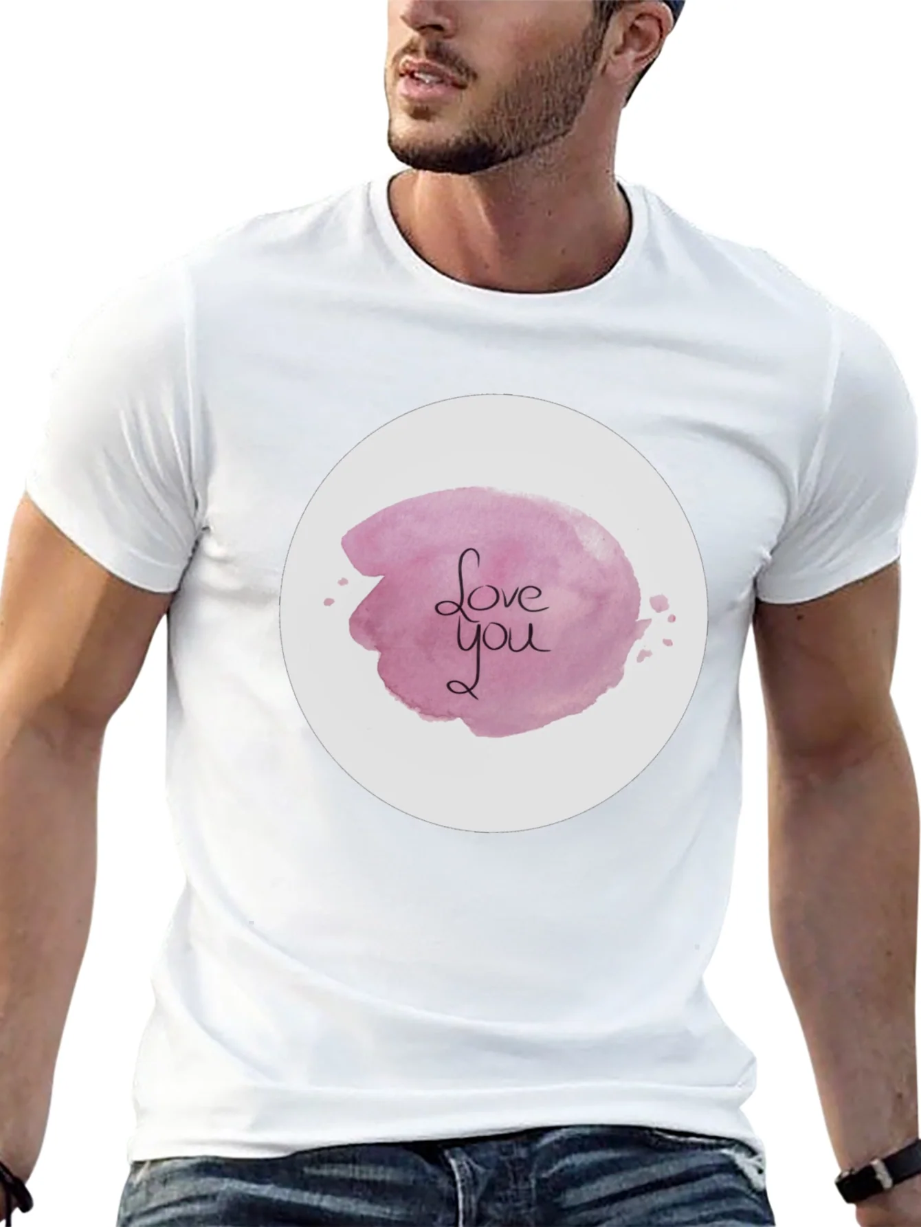 Camiseta Negra con Dise?o Love You