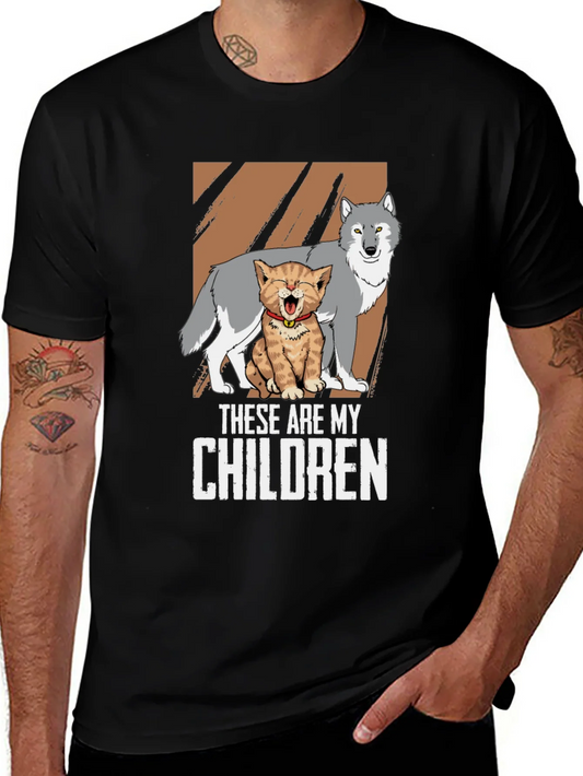 Rebbecca These Are My Children T-Shirt - Cat and Wolf Design