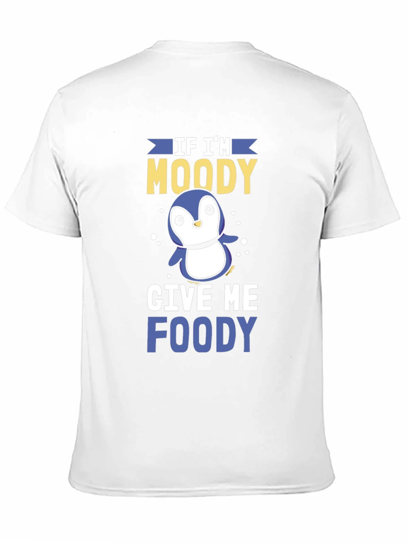 Camiseta Negra If Im Moody Give Me Foody Divertida