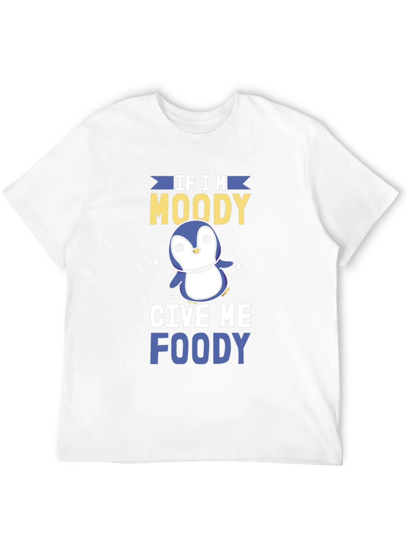 Camiseta Negra If Im Moody Give Me Foody Divertida