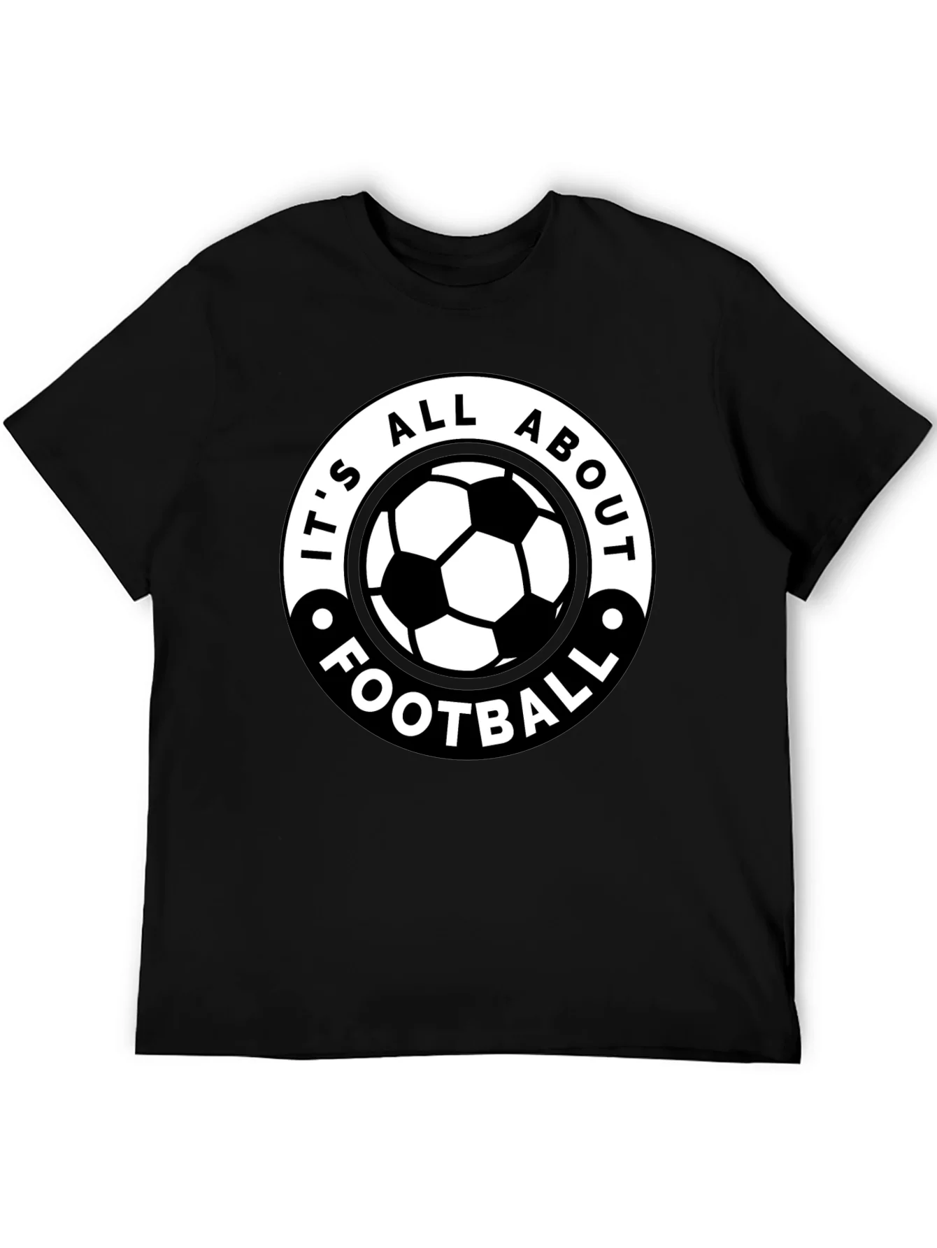 Camiseta Negra: ?Todo Se Trata de F¨²tbol!