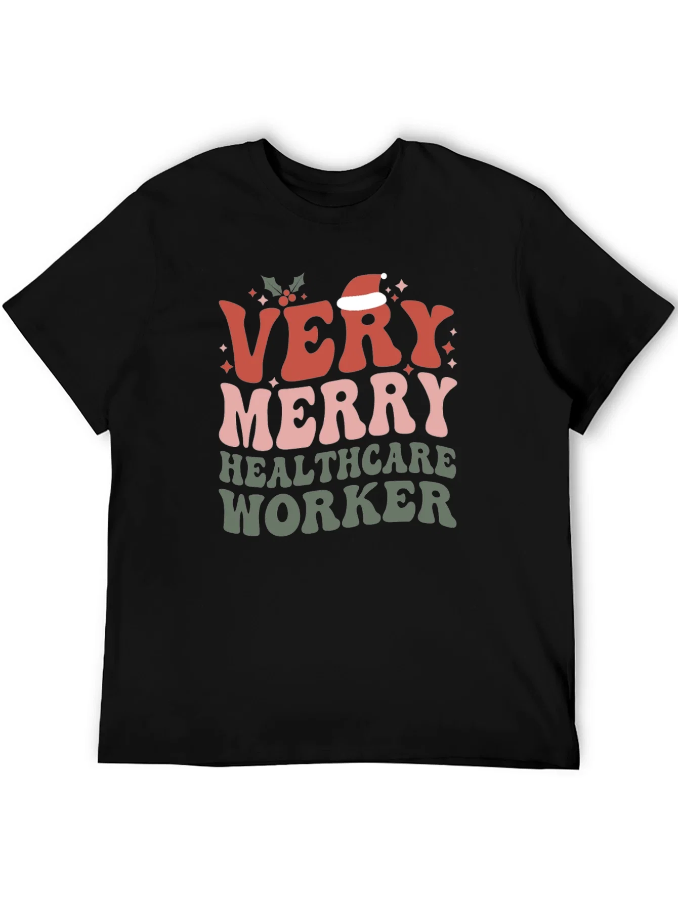 Rebbecca Very Merry Healthcare Worker Christmas T-Shirt