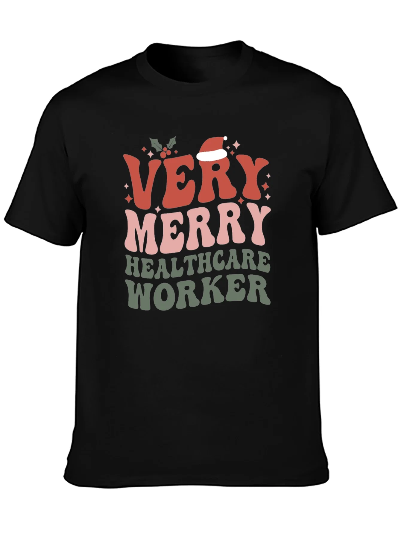 Rebbecca Very Merry Healthcare Worker Christmas T-Shirt