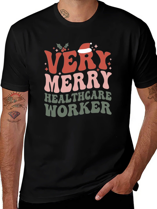 Rebbecca Very Merry Healthcare Worker Christmas T-Shirt