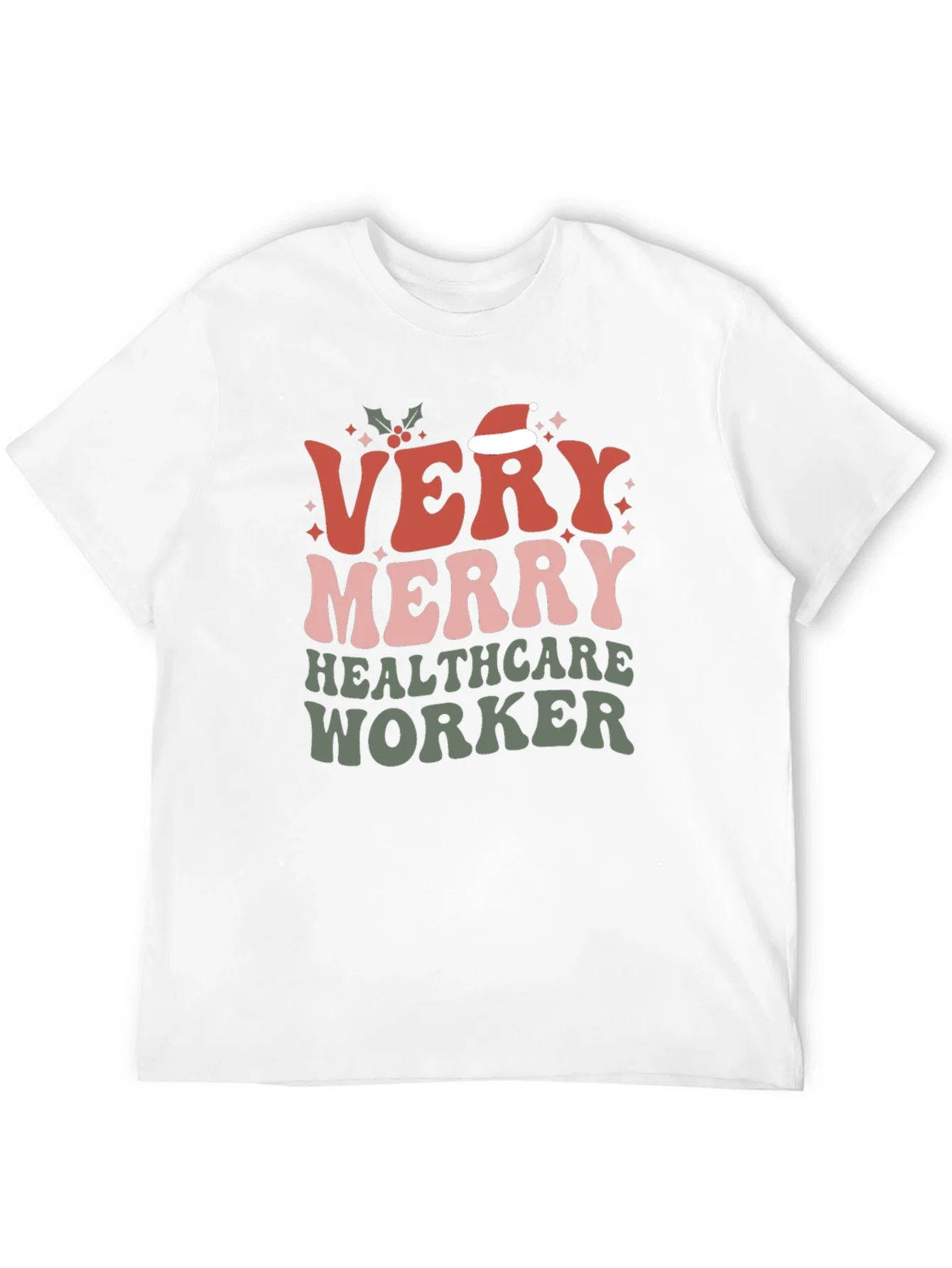 Rebbecca Very Merry Healthcare Worker Christmas T-Shirt