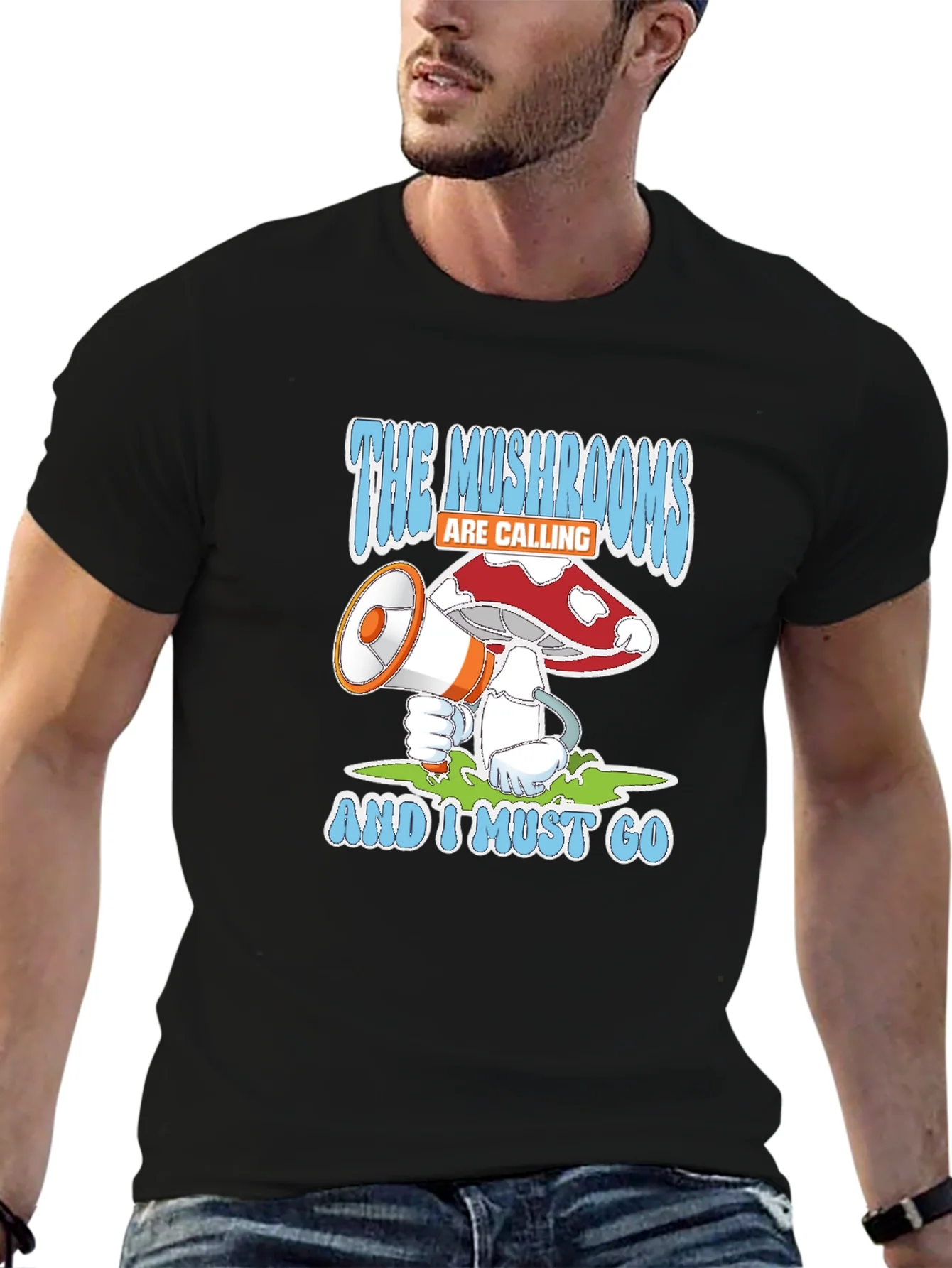 Camiseta Negra Las Setas Me Llaman