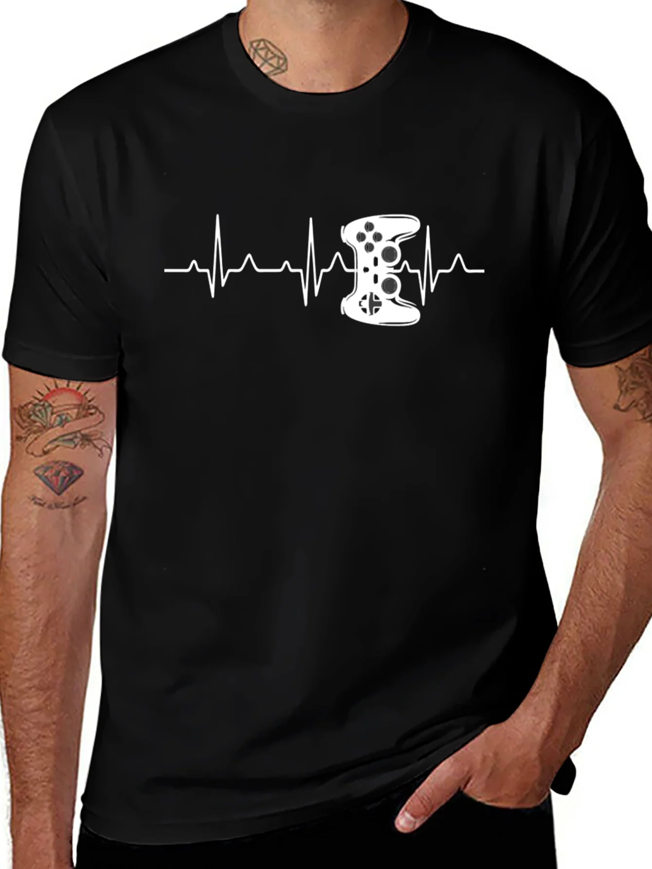 Rebbecca Gamer Heartbeat T-Shirt - Controller Design