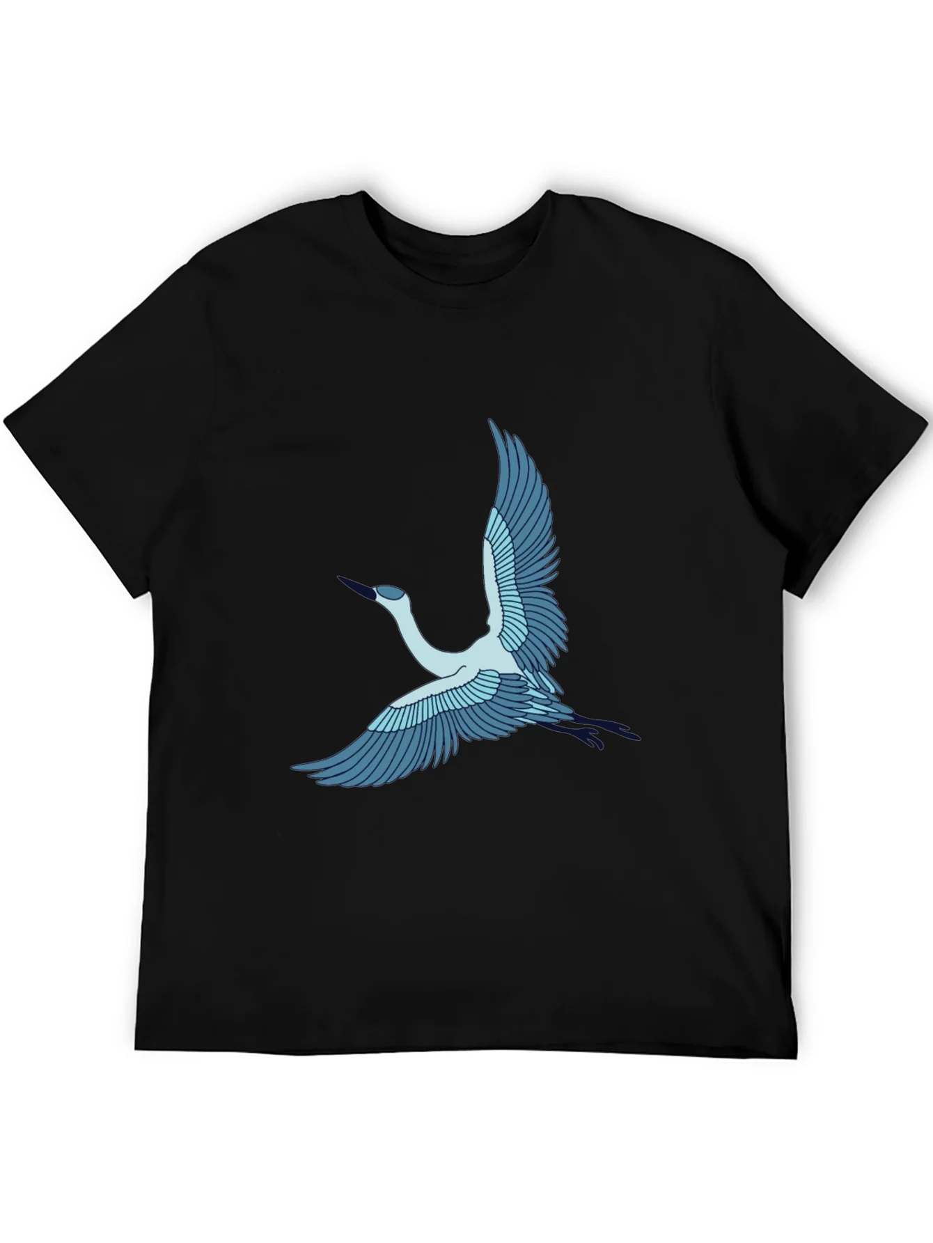 Rebbecca Crane Bird Graphic Tee - Black Cotton T-Shirt