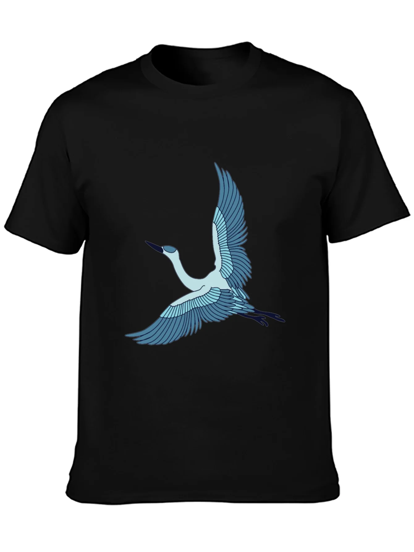 Rebbecca Crane Bird Graphic Tee - Black Cotton T-Shirt