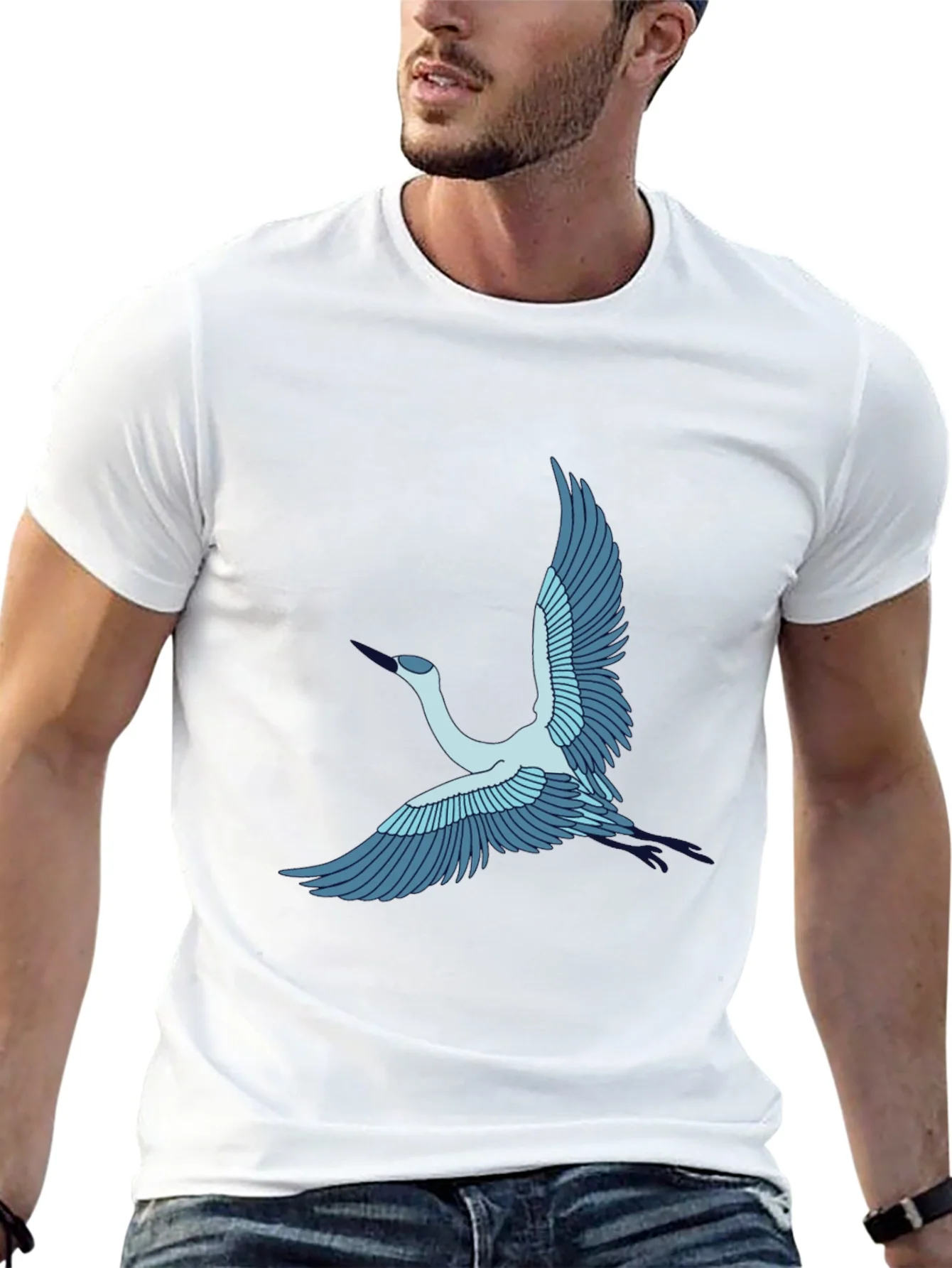Rebbecca Crane Bird Graphic Tee - Black Cotton T-Shirt