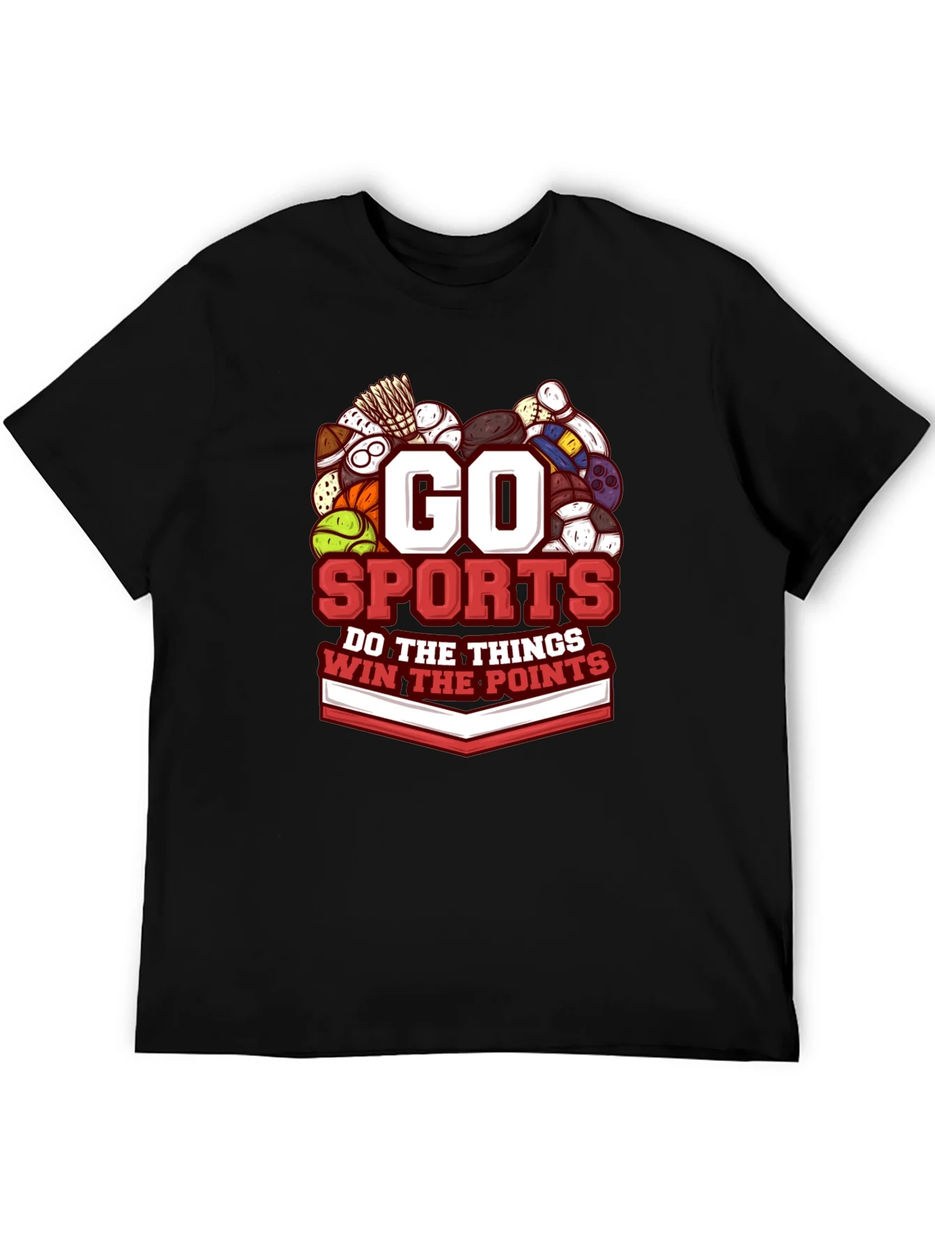 Camiseta Negra Deportiva Go Sports para Hombre