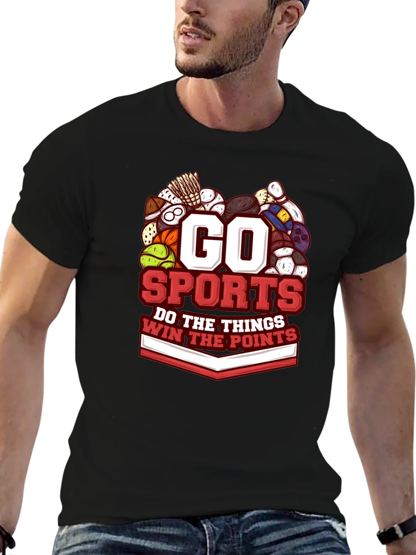 Camiseta Negra Deportiva Go Sports para Hombre