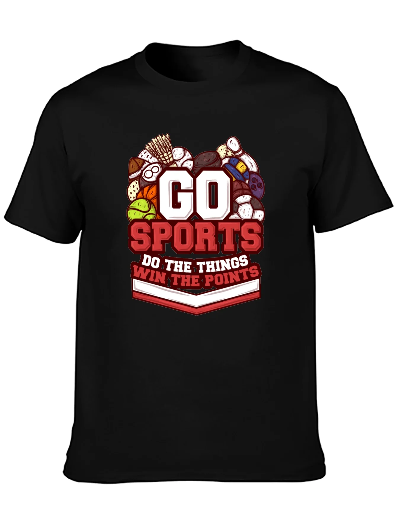 Camiseta Negra Deportiva Go Sports para Hombre