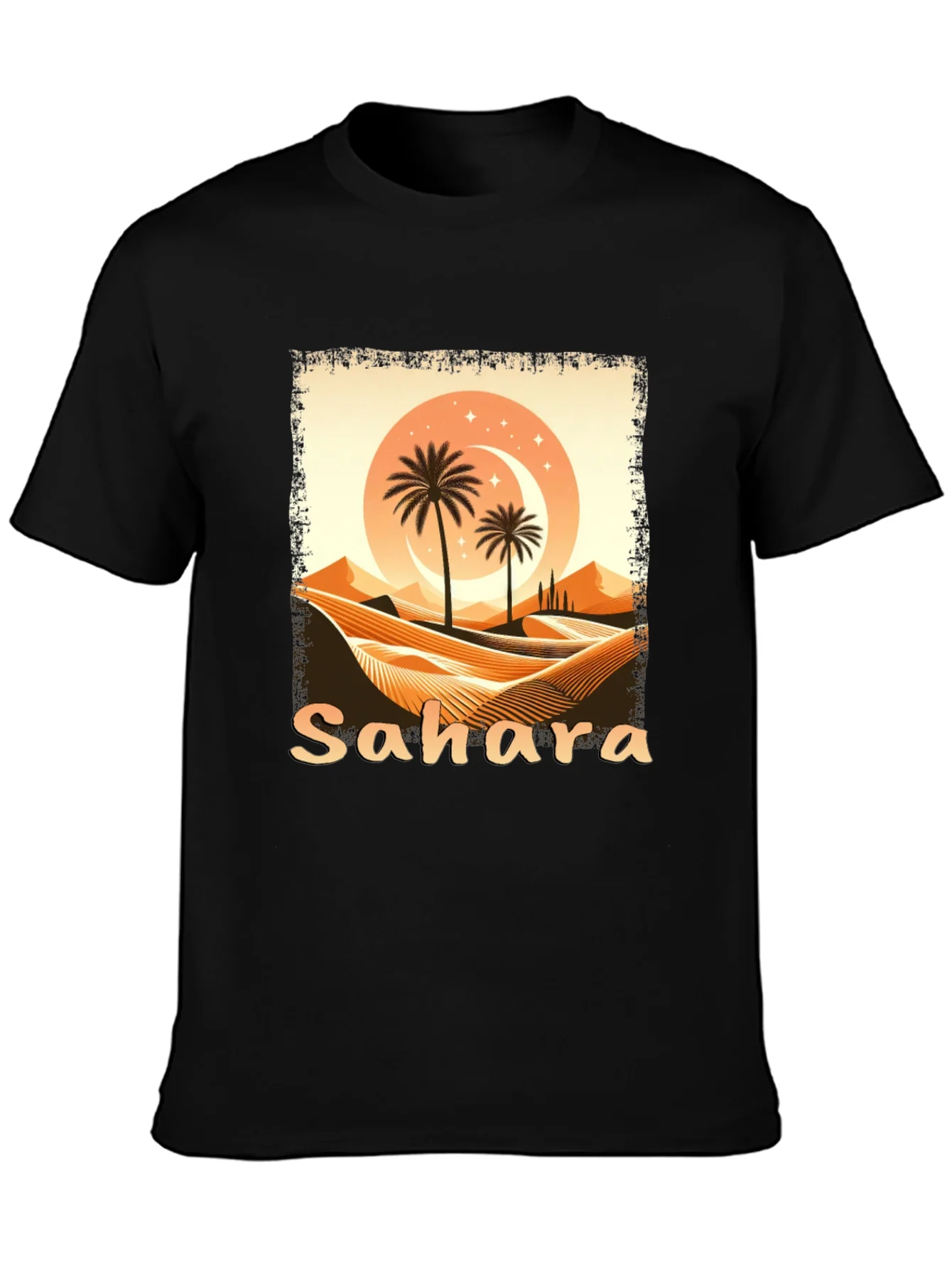 Rebbecca Sahara Desert Graphic Tee - Unisex Black T-Shirt
