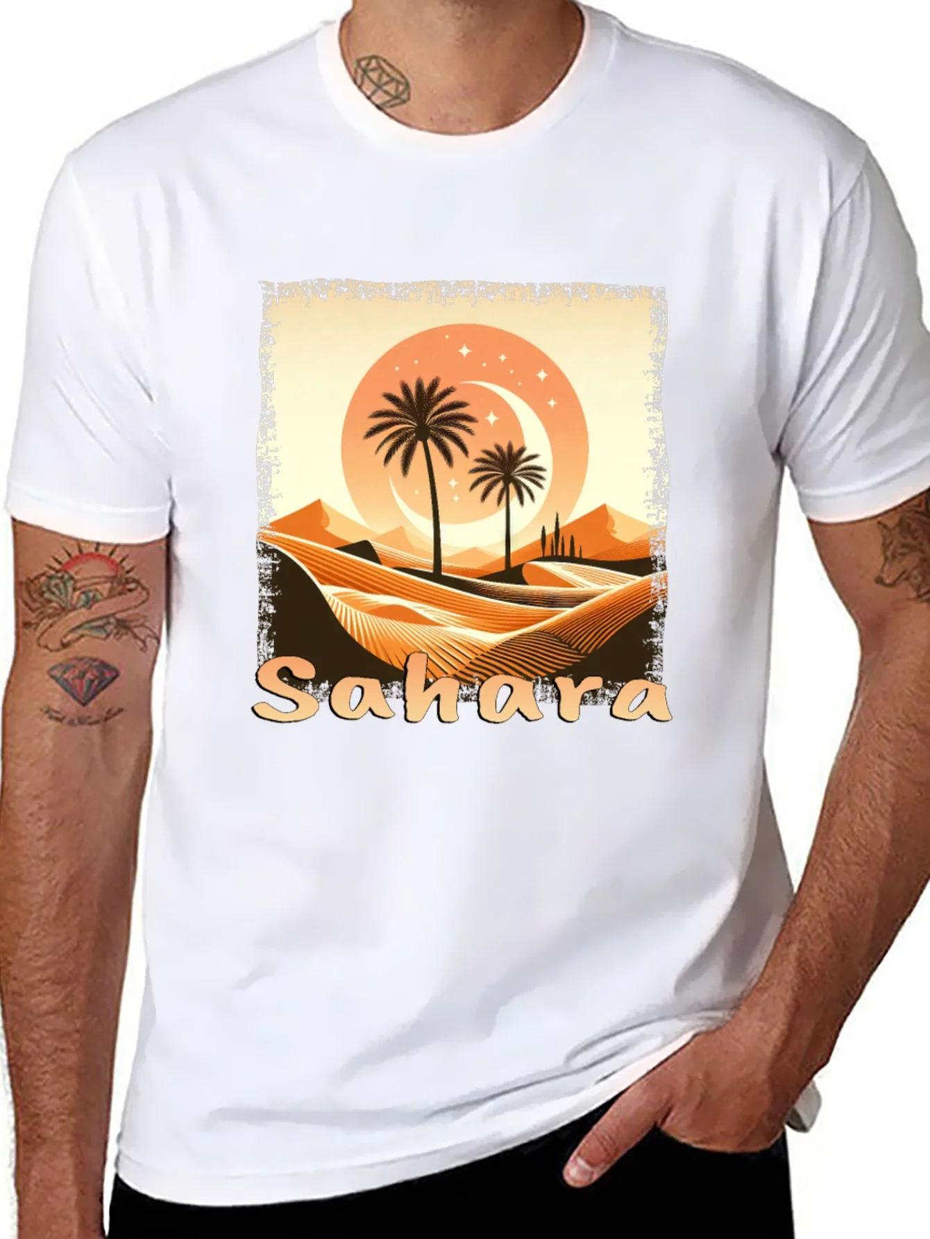 Rebbecca Sahara Desert Graphic Tee - Unisex Black T-Shirt