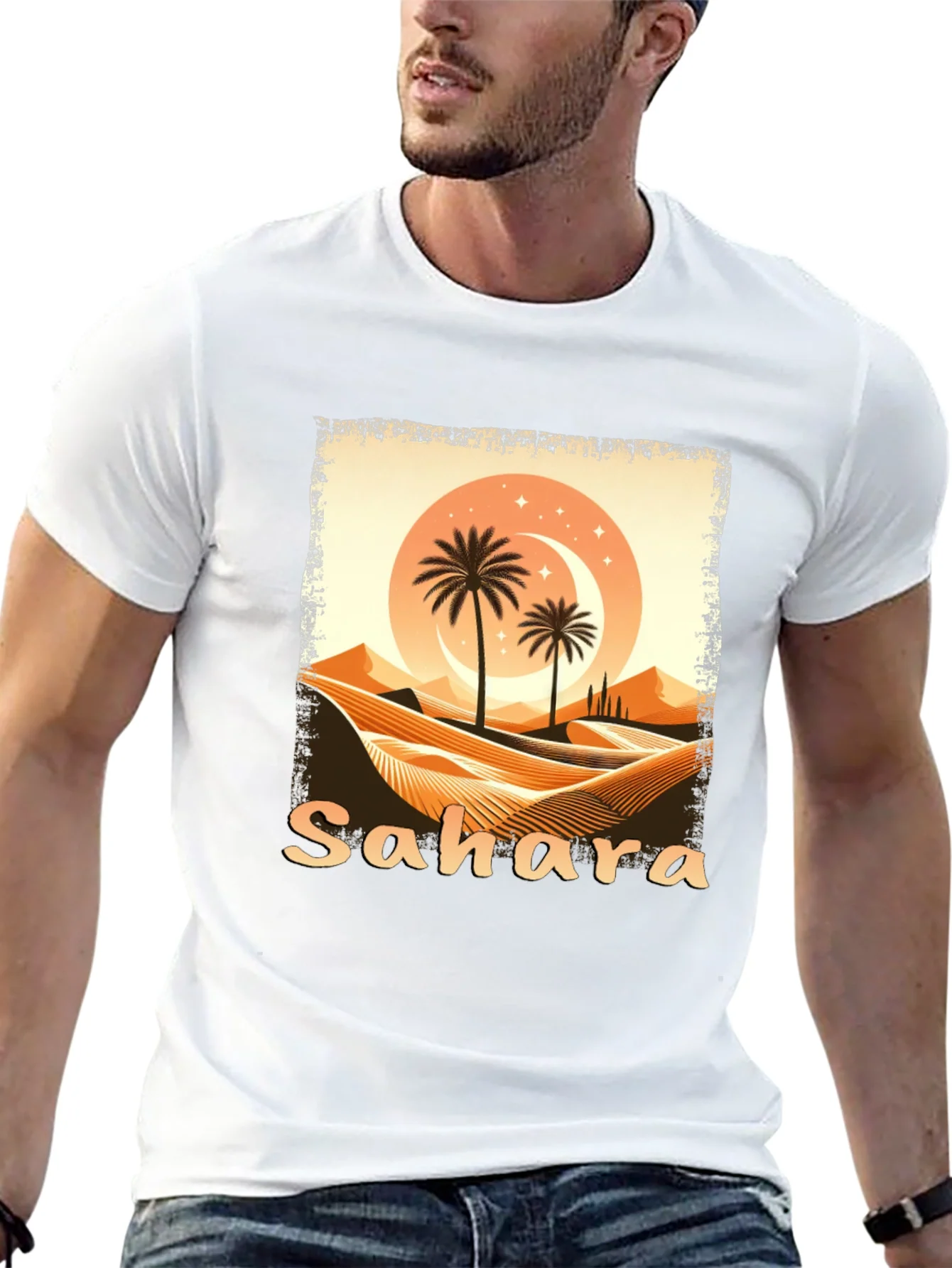 Rebbecca Sahara Desert Graphic Tee - Unisex Black T-Shirt