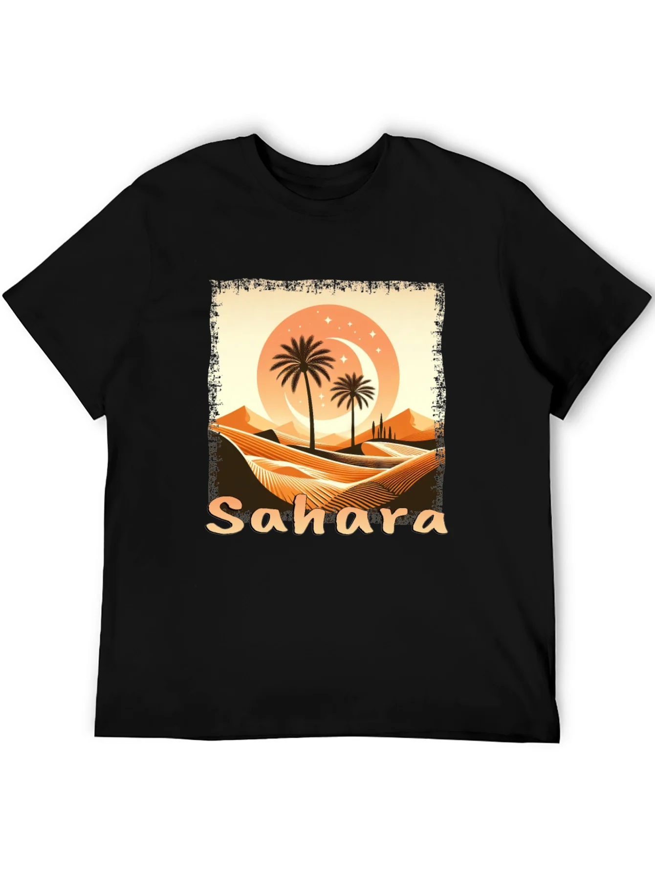 Rebbecca Sahara Desert Graphic Tee - Unisex Black T-Shirt