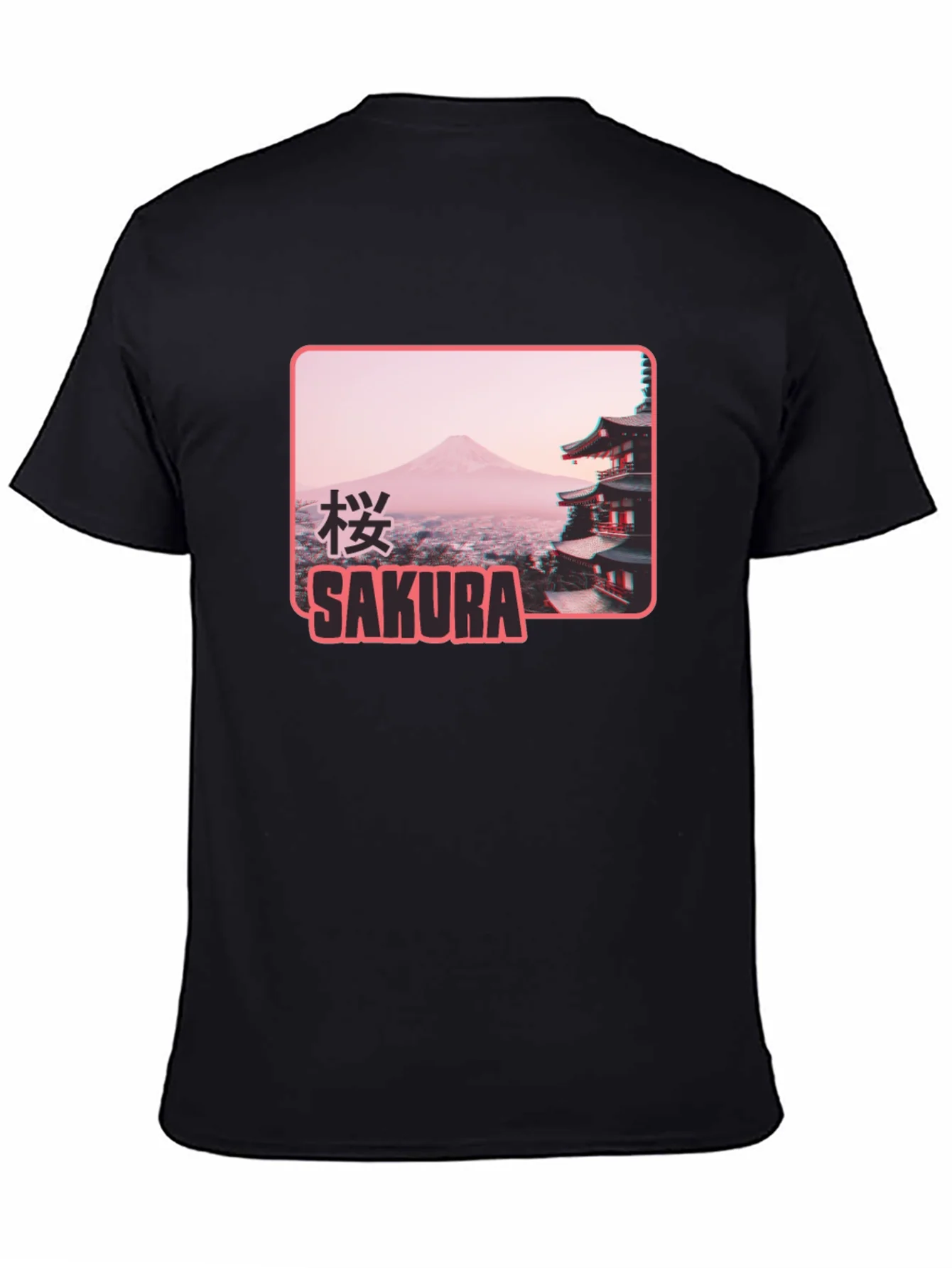 Rebbecca Sakura Japan Graphic T-Shirt - Black