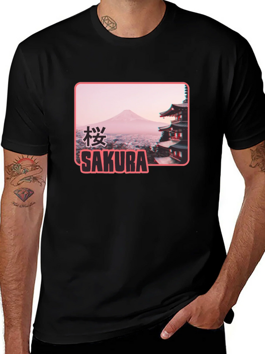 Rebbecca Sakura Japan Graphic T-Shirt - Black
