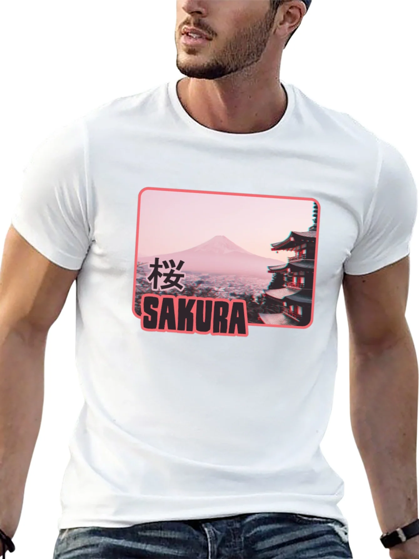 Rebbecca Sakura Japan Graphic T-Shirt - Black