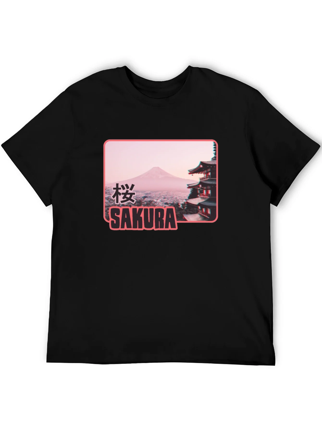 Rebbecca Sakura Japan Graphic T-Shirt - Black